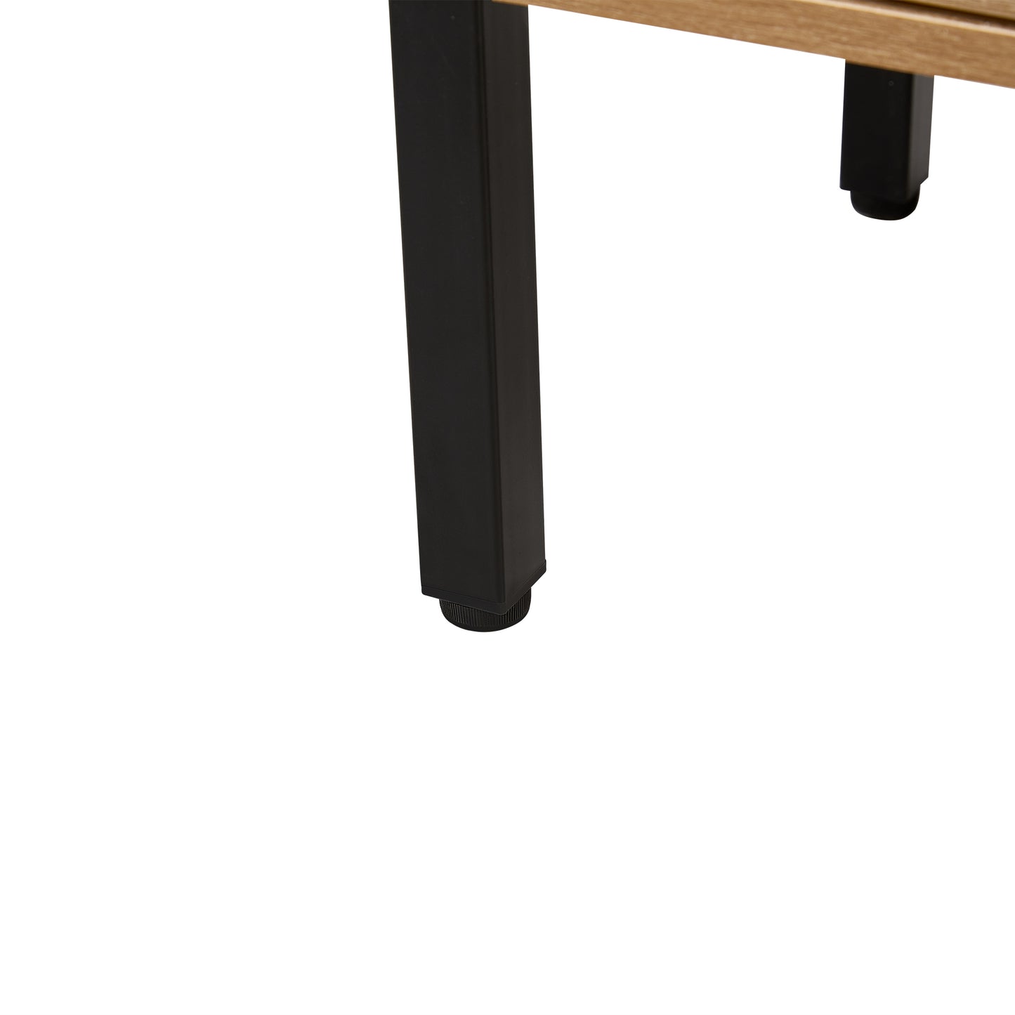 Luca™️ - Modern Rattan Coffee Table with Sliding Door Storage and Metal Legs