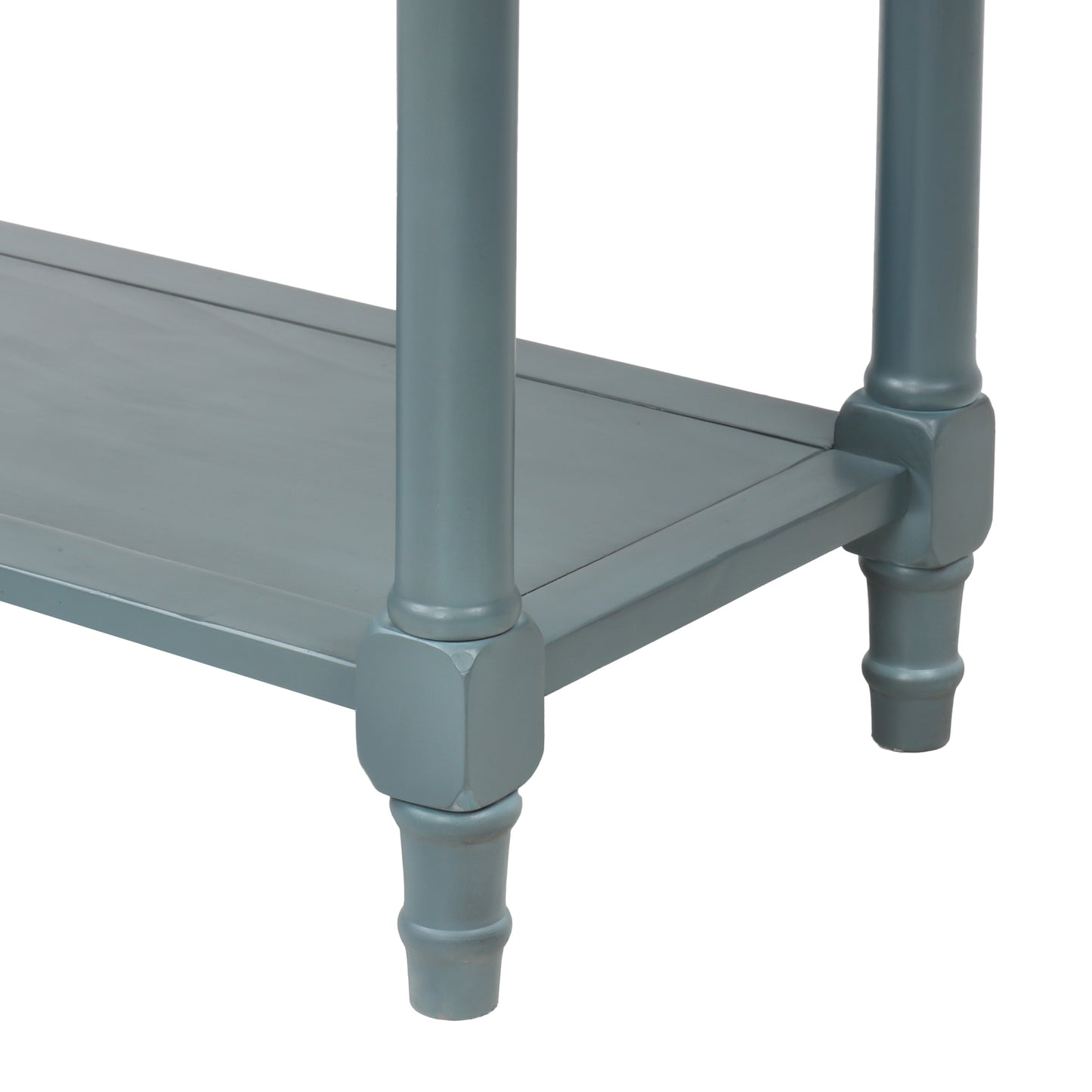 Vimora™ - Narrow Console Table with Storage Drawers and Bottom Shelf in Navy