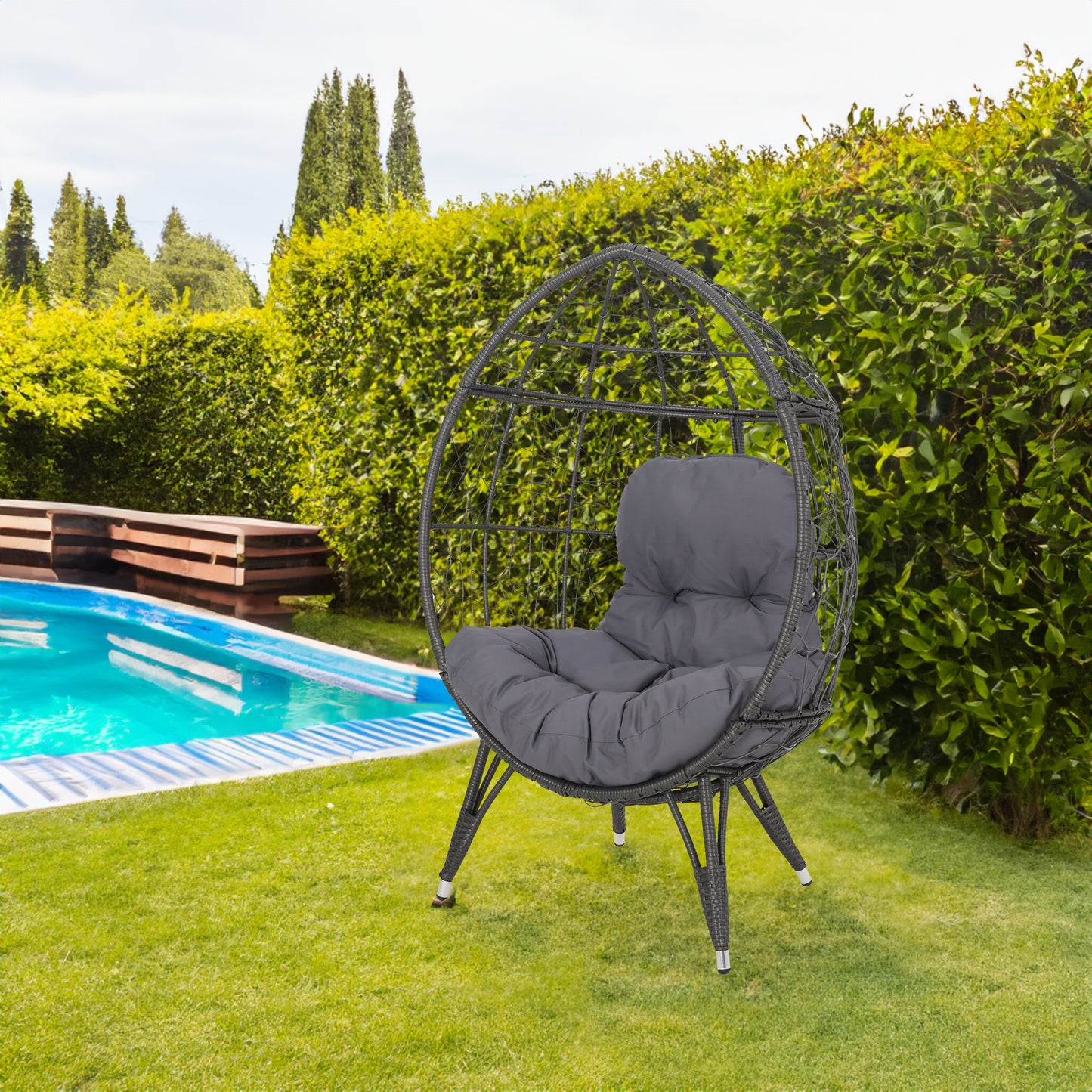 Vimora™ - Gianni Teardrop Chair with Water-Resistant Cushion