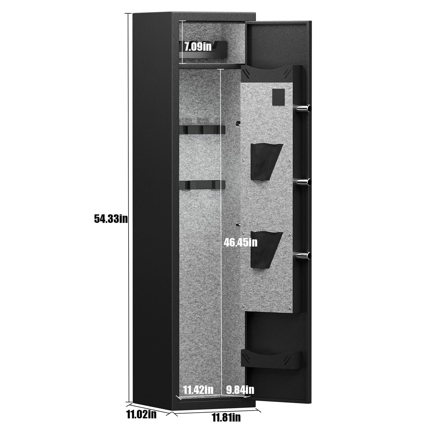 SecureGuard™ - 3-4 Gun Safe for Rifles and Pistols with Quick Access Fingerprint Lock