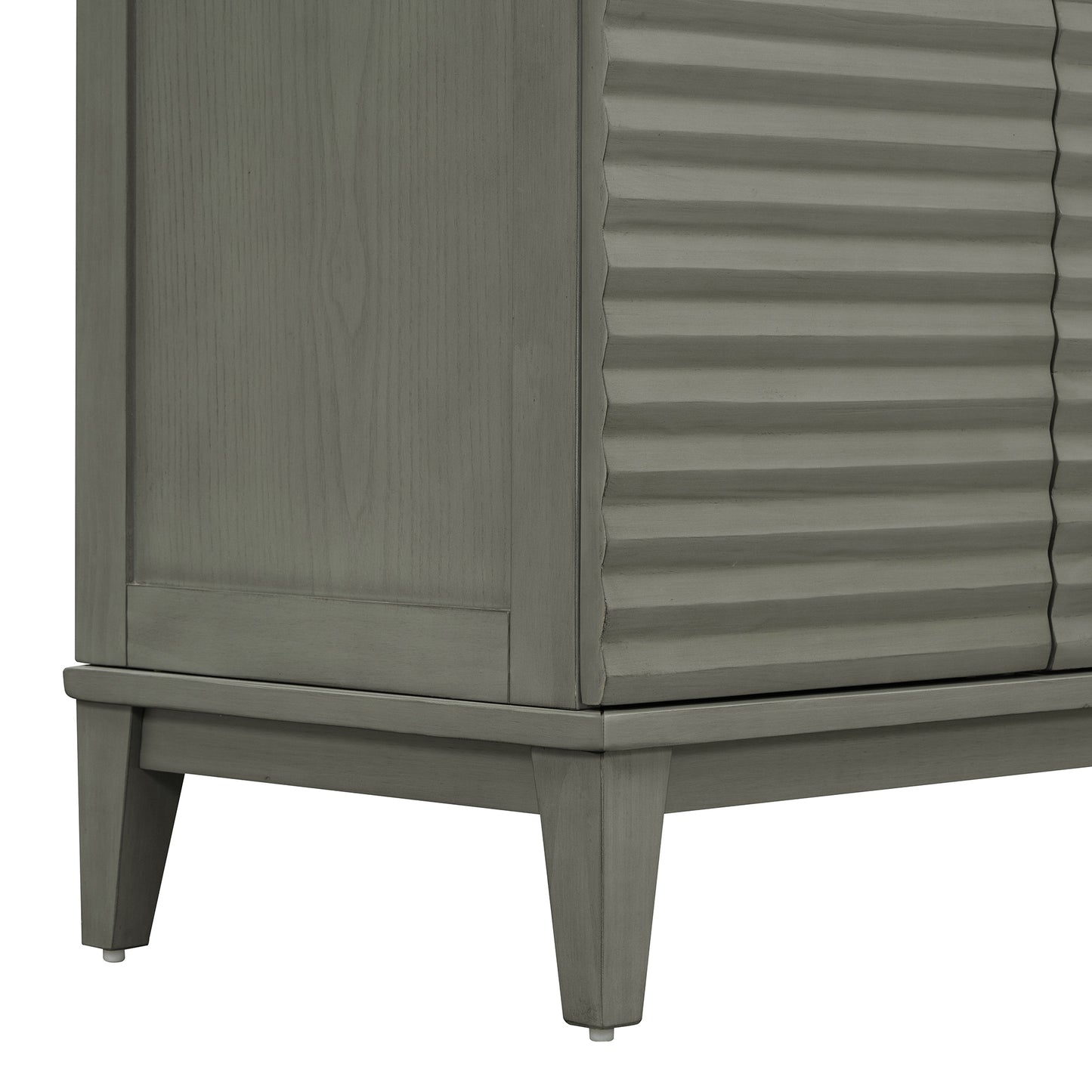 Vimora™ - Antique Gray 4-Door Sideboard with Adjustable Shelves and Metal Handles
