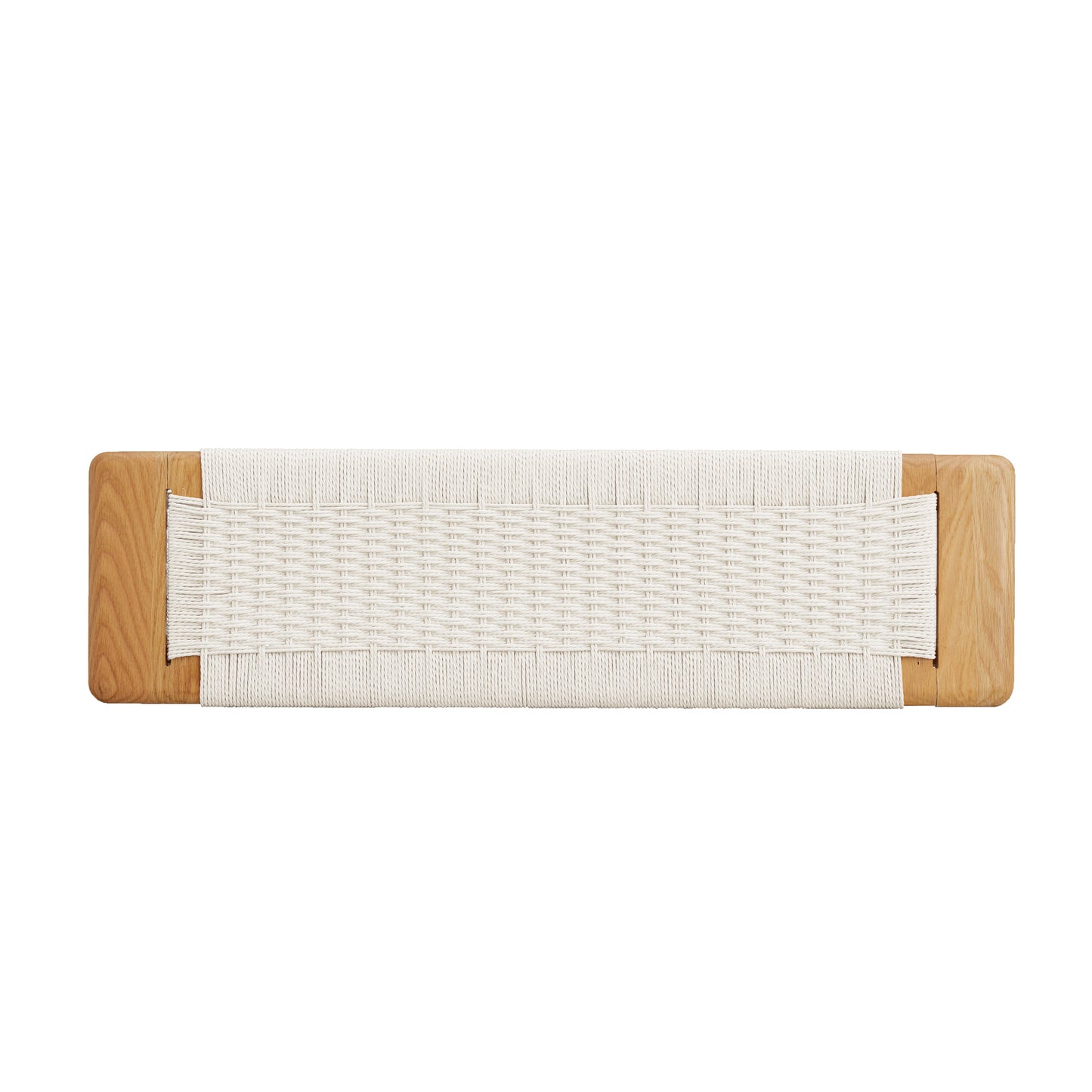 Vimora™ - Natural Oak Wood Versatile Dining Bench with Woven Cane Seat