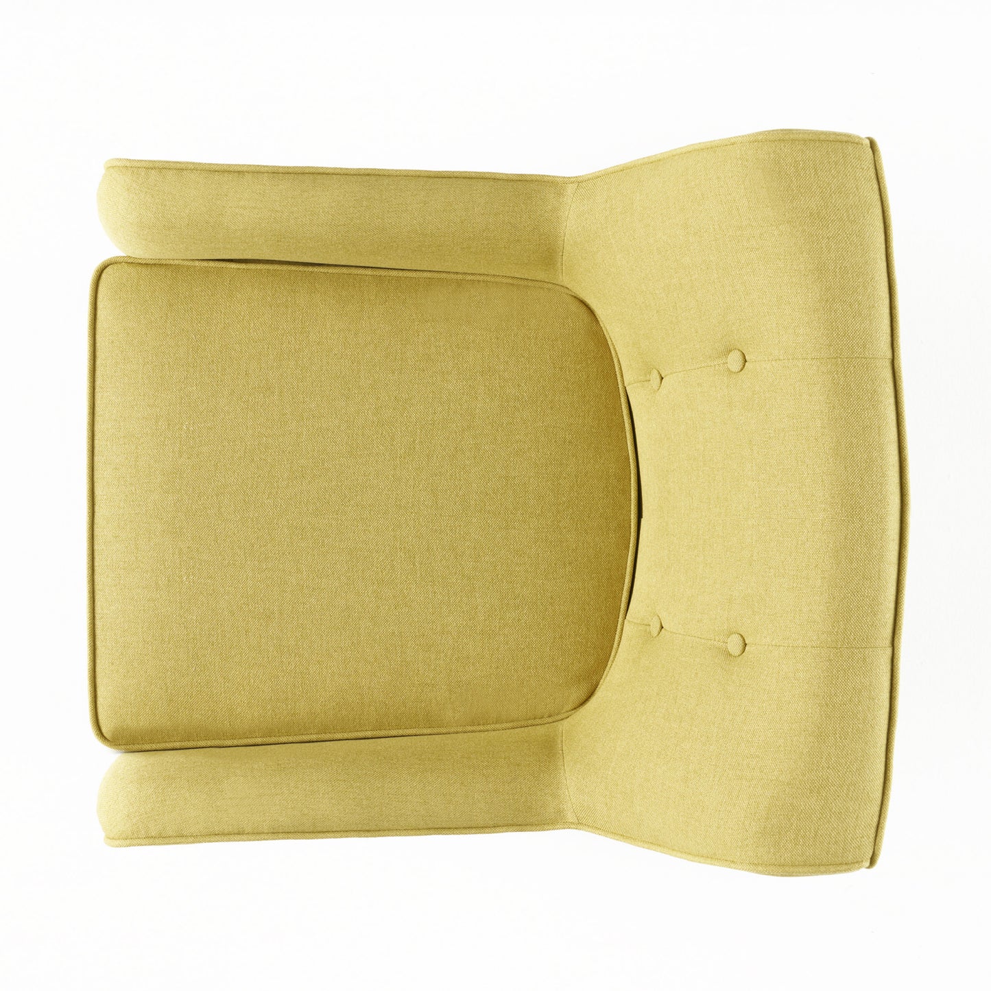 Vimora™ - Yellow Mid-Century Modern Arm Chair with Tufted Back and Birch Wood Legs