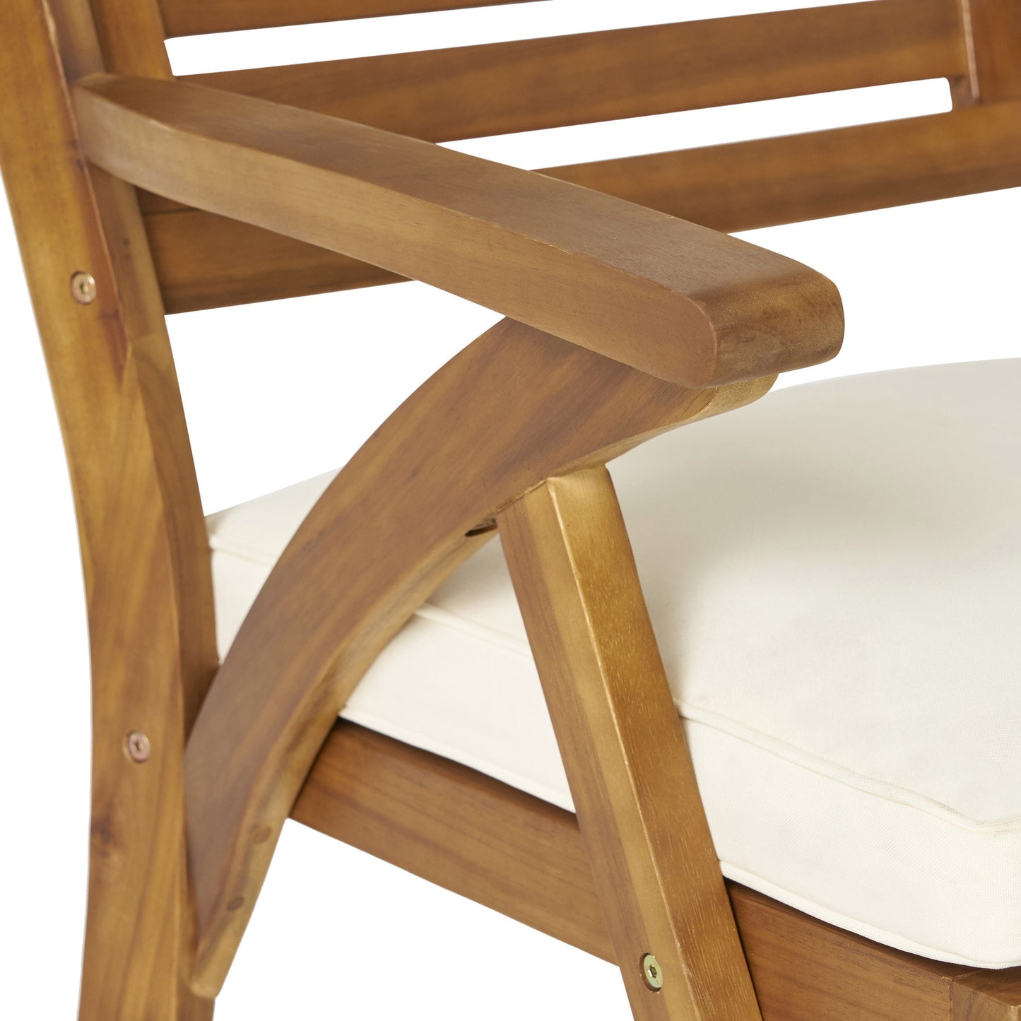 Vimora™ - Teak Acacia Wood Dining Chairs with Water-Resistant Cushions (Set of 2)