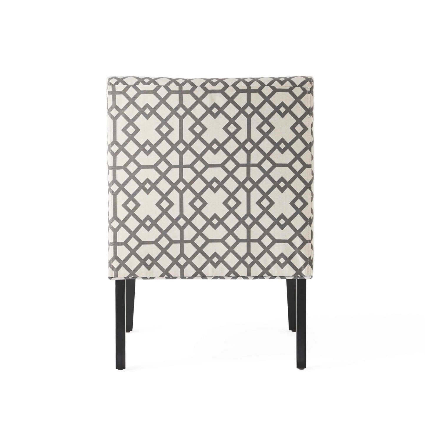 Vimora™ - Contemporary Grey and Ivory Upholstered Accent Chair with Tapered Legs