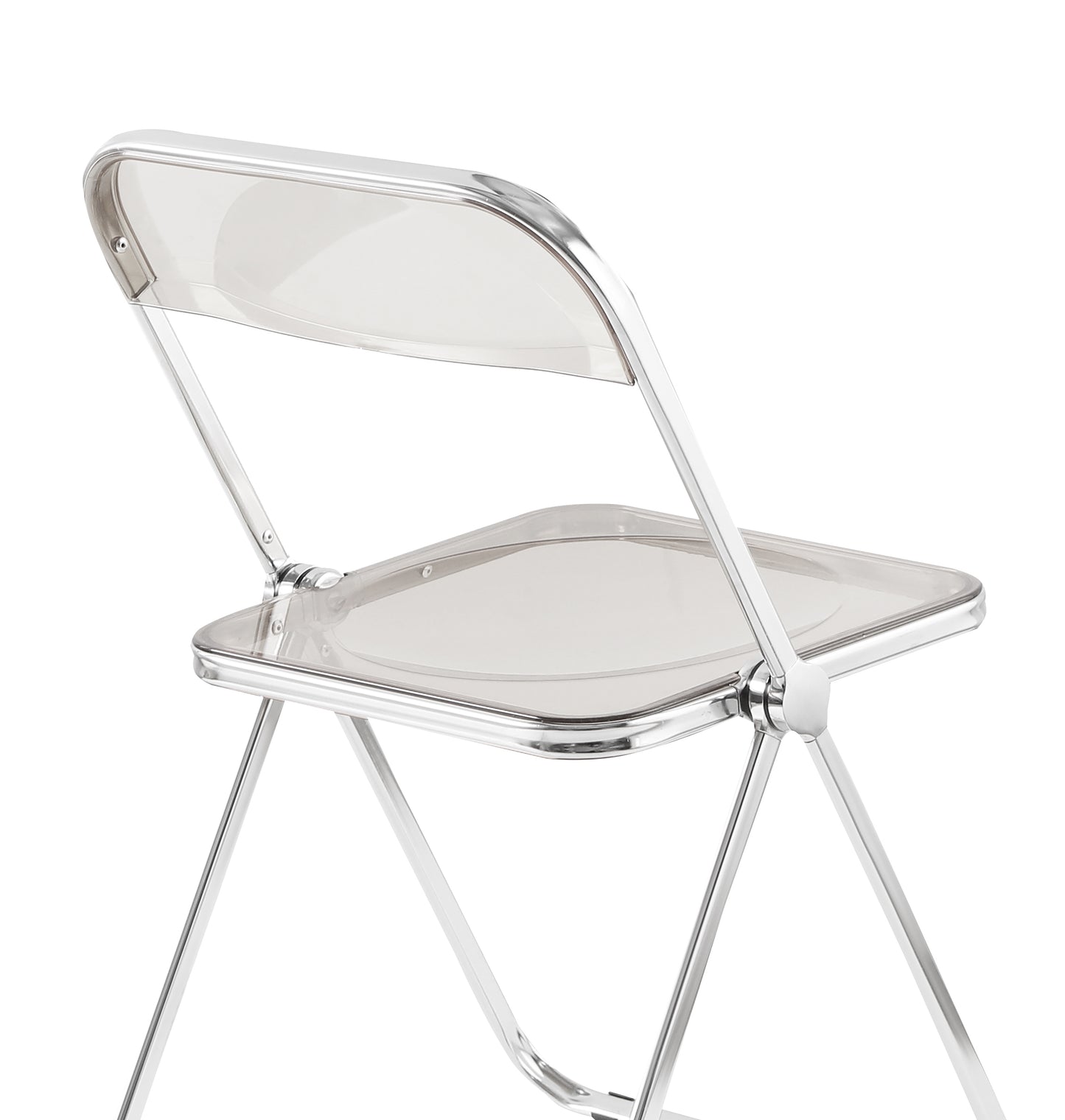 Vimora™ - Stackable Transparent Folding Chair with Chrome Frame