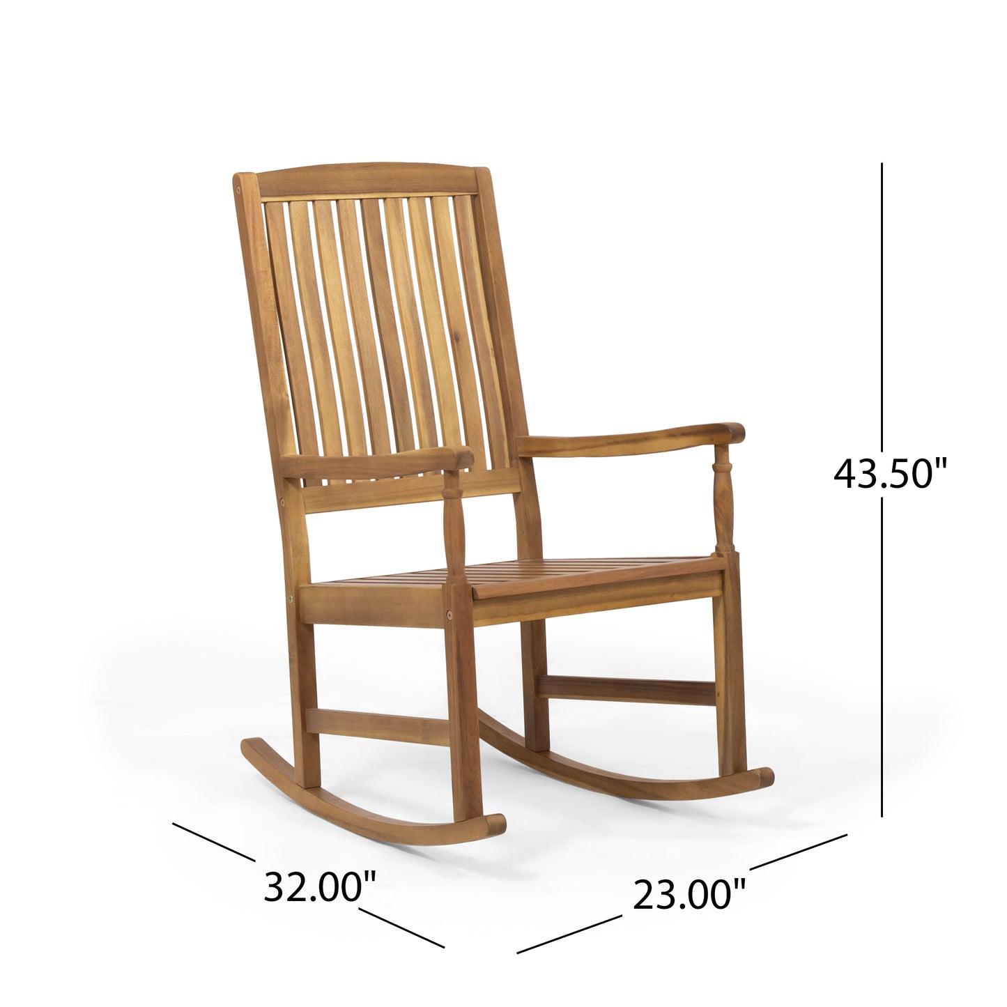 Vimora™ - Acacia Wood Rocking Chair with Rustic Design