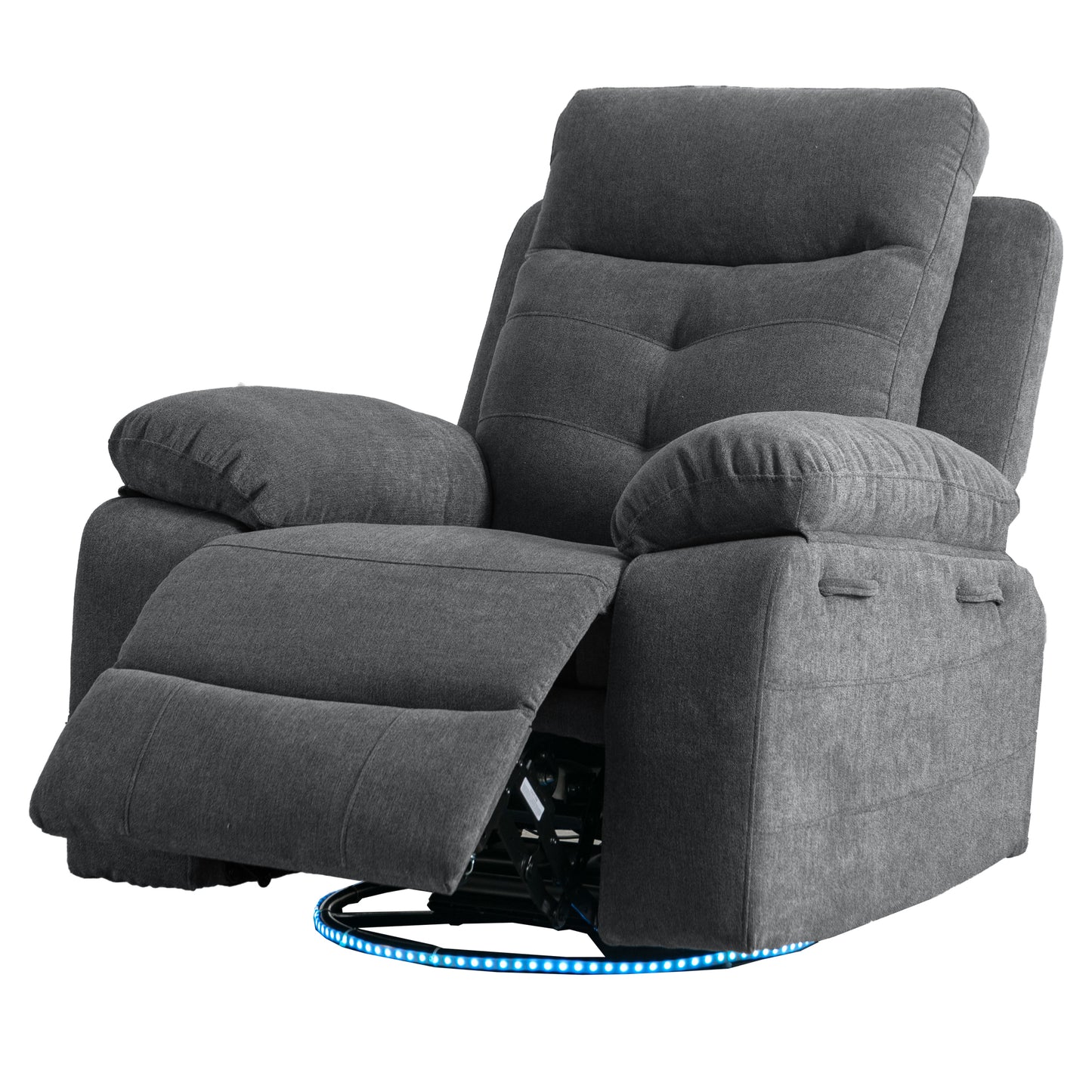 Vimora™ - Rotating Electric Recliner Lounge Chair with Bluetooth, LED Light & Adjustable Footrest