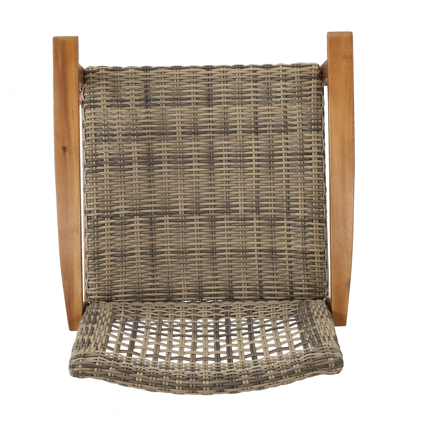 Hampton™ - Stylish Natural Grey Wooden & Wicker Outdoor Club Chairs Set of 2