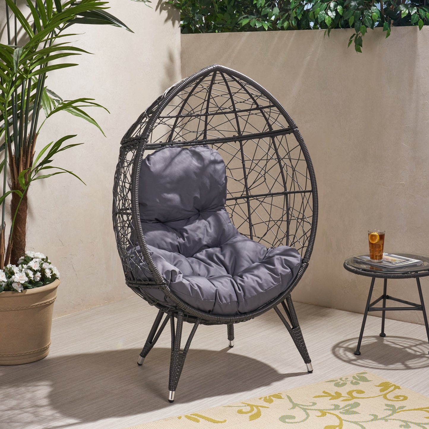 Vimora™ - Gianni Teardrop Chair with Water-Resistant Cushion