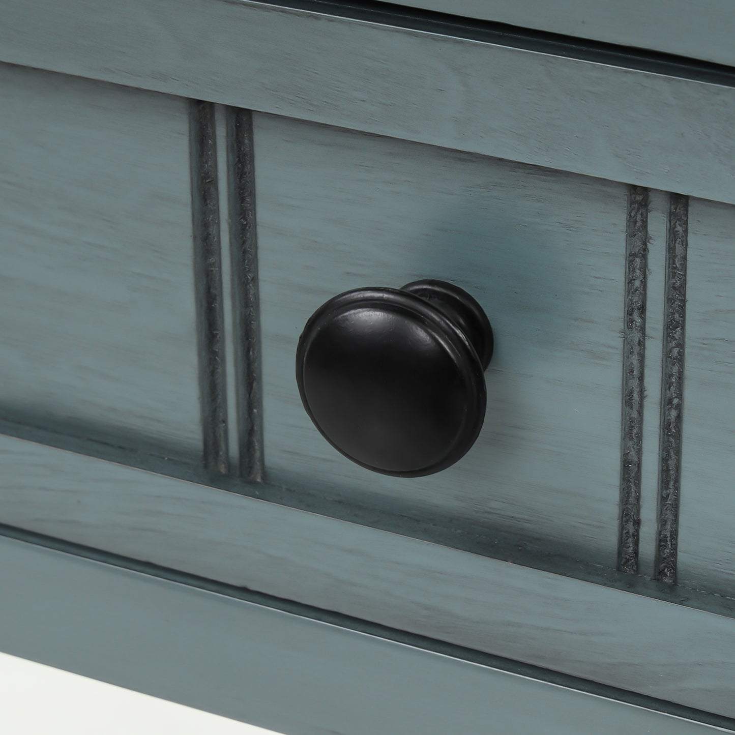 Vimora™ - Narrow Console Table with Storage Drawers and Bottom Shelf in Navy