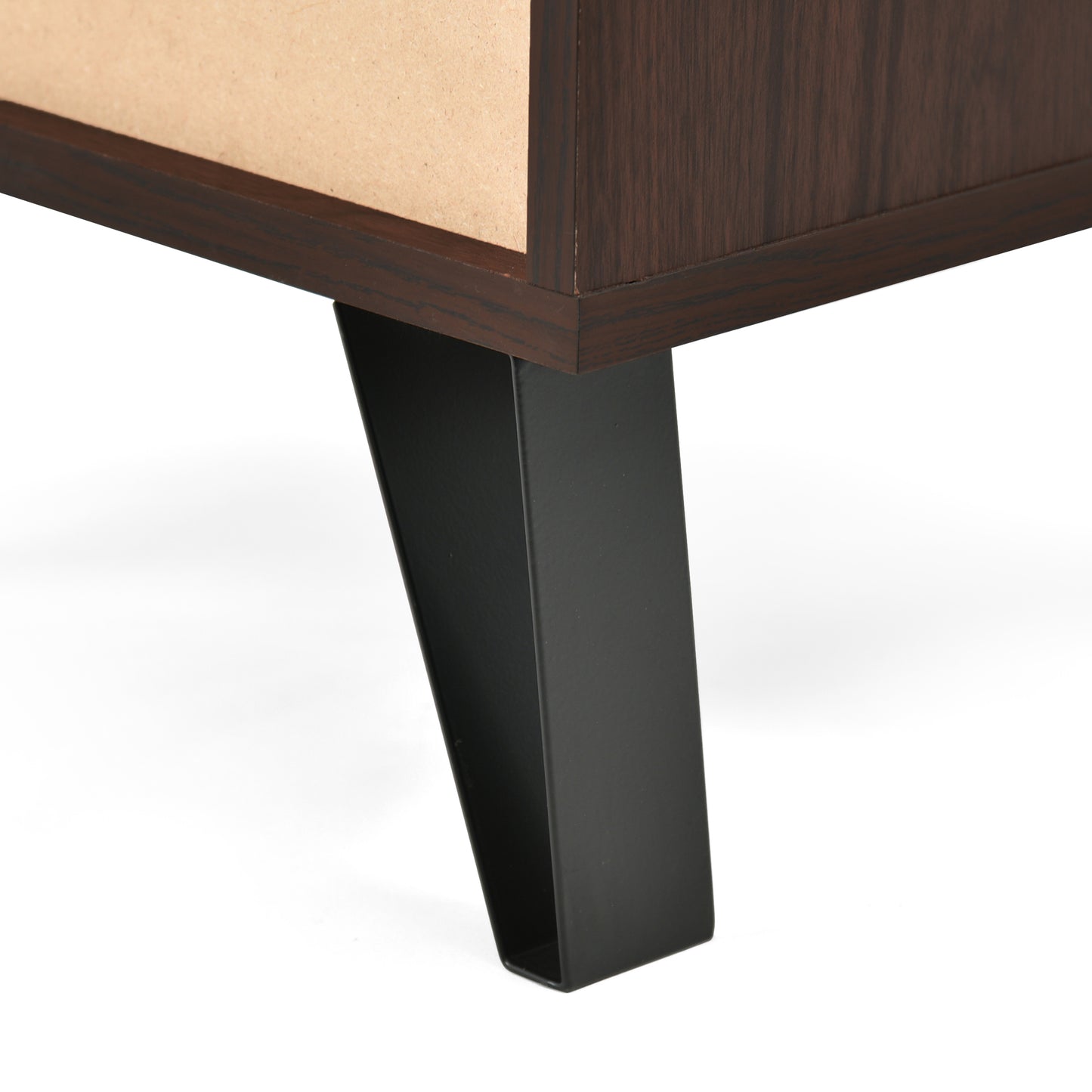 Luca™️ - Walnut 1 Drawer Tall End Table with Shelf for Modern Bedrooms