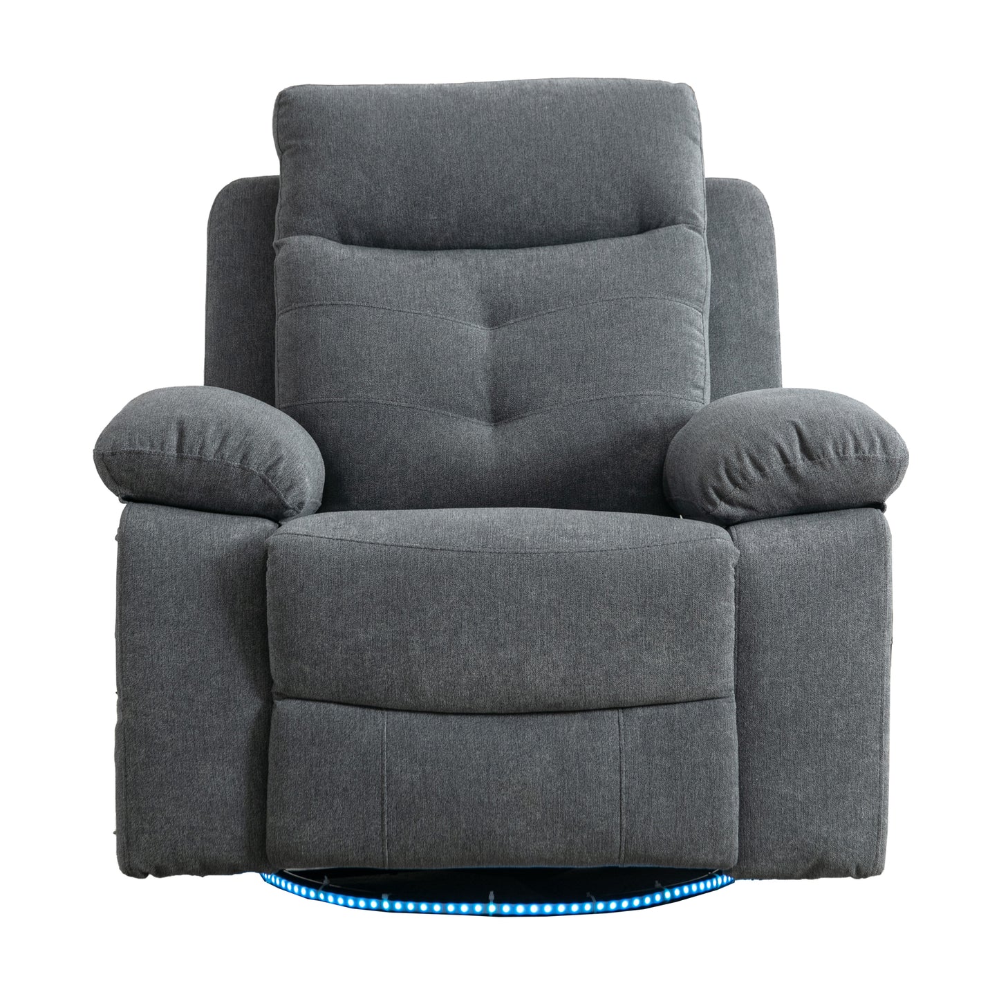 Vimora™ - Light Grey Power Recliner Glider Chair with Bluetooth Speaker and LED Light