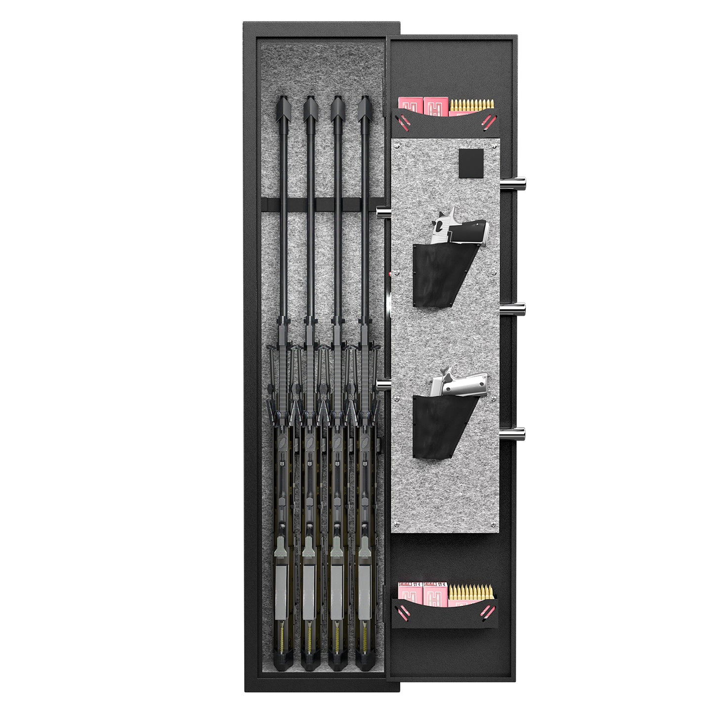 SecureGuard™ - 3-4 Gun Safe for Rifles and Pistols with Quick Access Fingerprint Lock