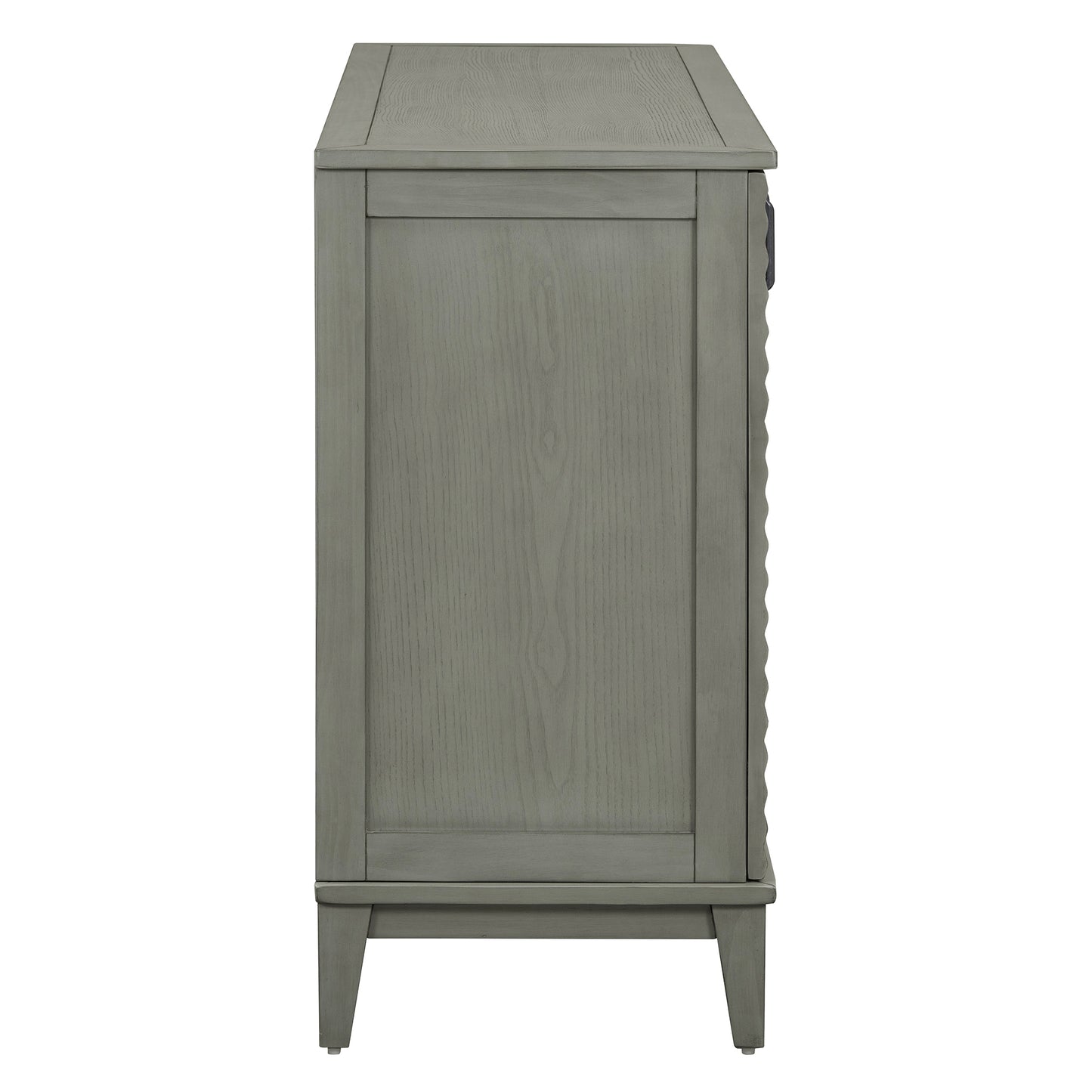 Vimora™ - Antique Gray 4-Door Sideboard with Adjustable Shelves and Metal Handles