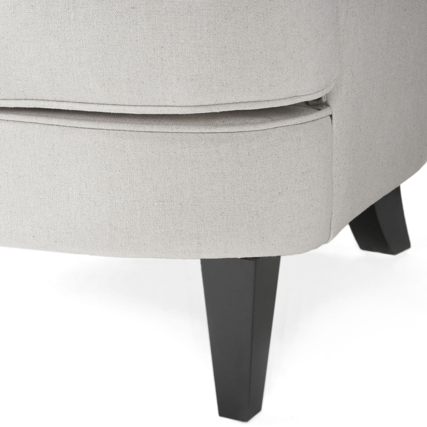 Vimora™ - Contemporary Light Grey Club Chair and Ottoman Set