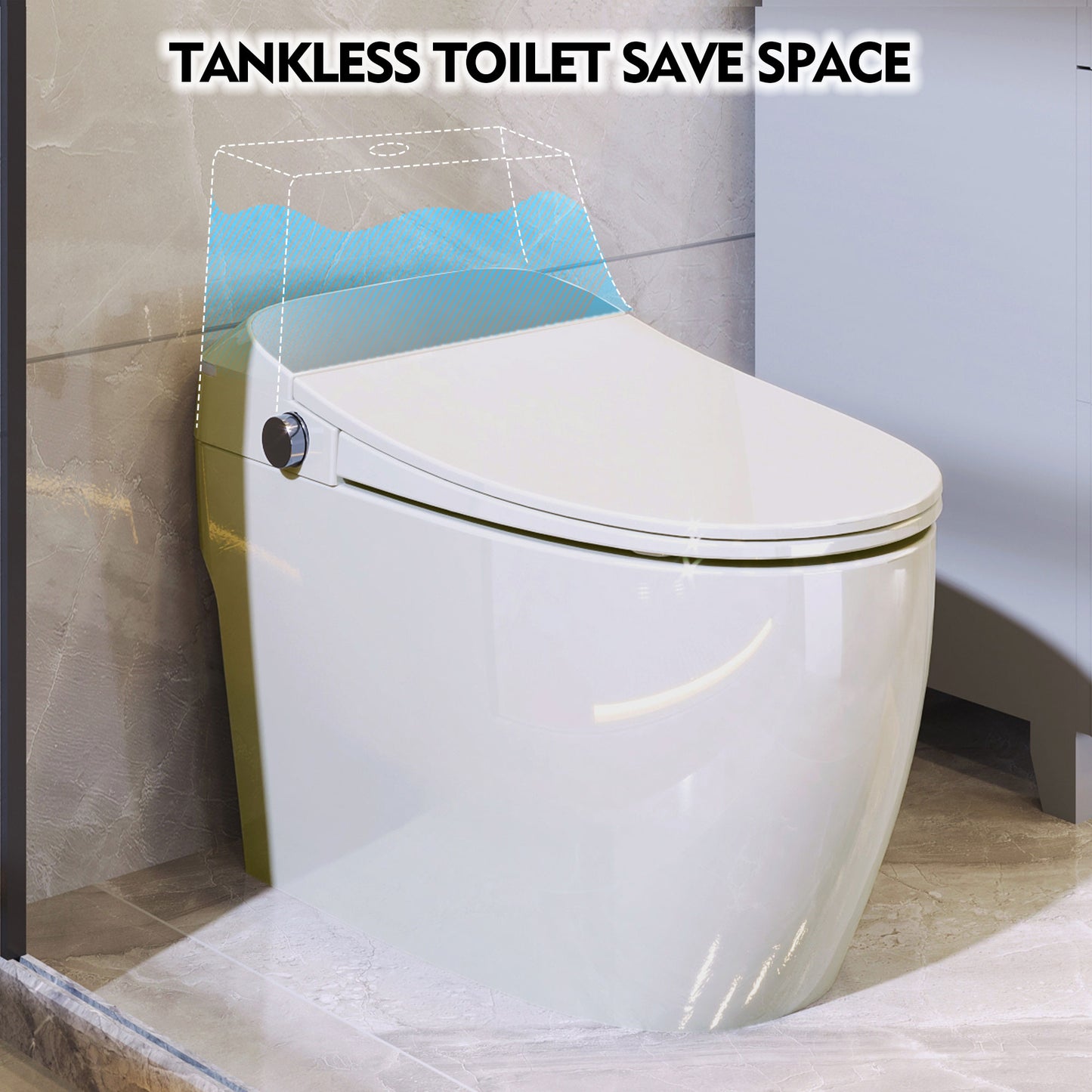 Vimora™ - Heated Seat Smart Toilet with Foot Sensor Flush and Soft Night Light