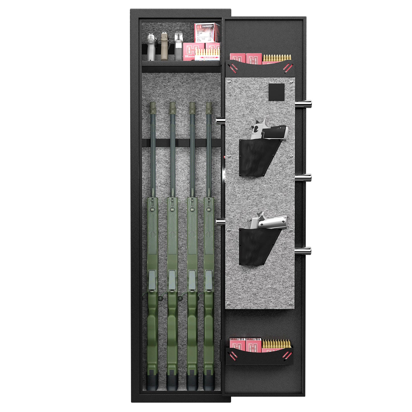 SecureGuard™ - 3-4 Gun Safe for Rifles and Pistols with Quick Access Fingerprint Lock