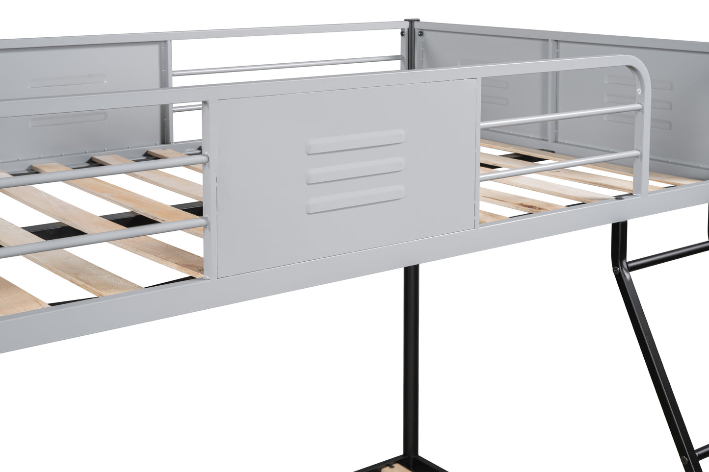 Vimora™ - Heavy-Duty Twin Over Full Bunk Bed with Noise Reduction and Safety Guardrails