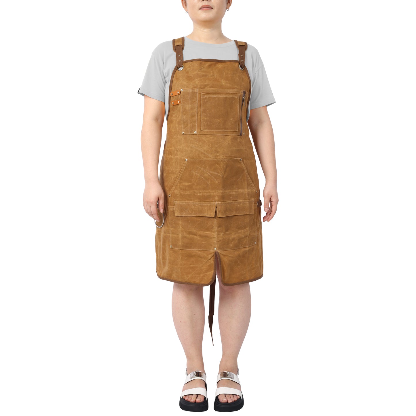 Vimora™ - Heavy-Duty Waxed Canvas Tool Apron, Fully Adjustable & Water-Resistant