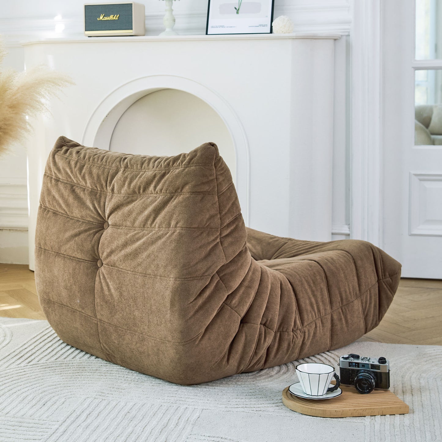 Vimora™ - Premium Memory Foam Bean Bag Lounger Chair for Home, Office & Gaming in Matte Brown