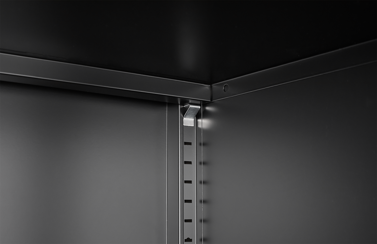 Vimora™ - Kitchen Buffet Server Table with Doors, Metal Sideboard Console Cabinet in Black