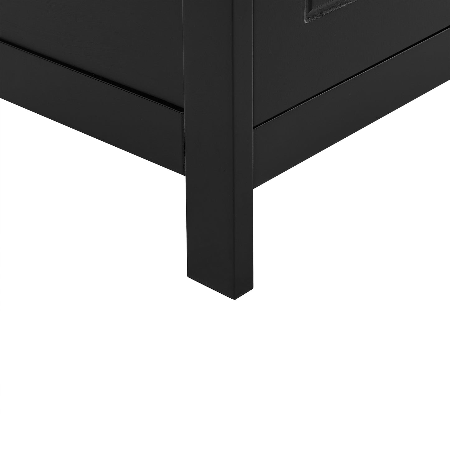 Vimora™ - Black MDF Bathroom Storage Cabinet with Doors, Drawers & Adjustable Shelf