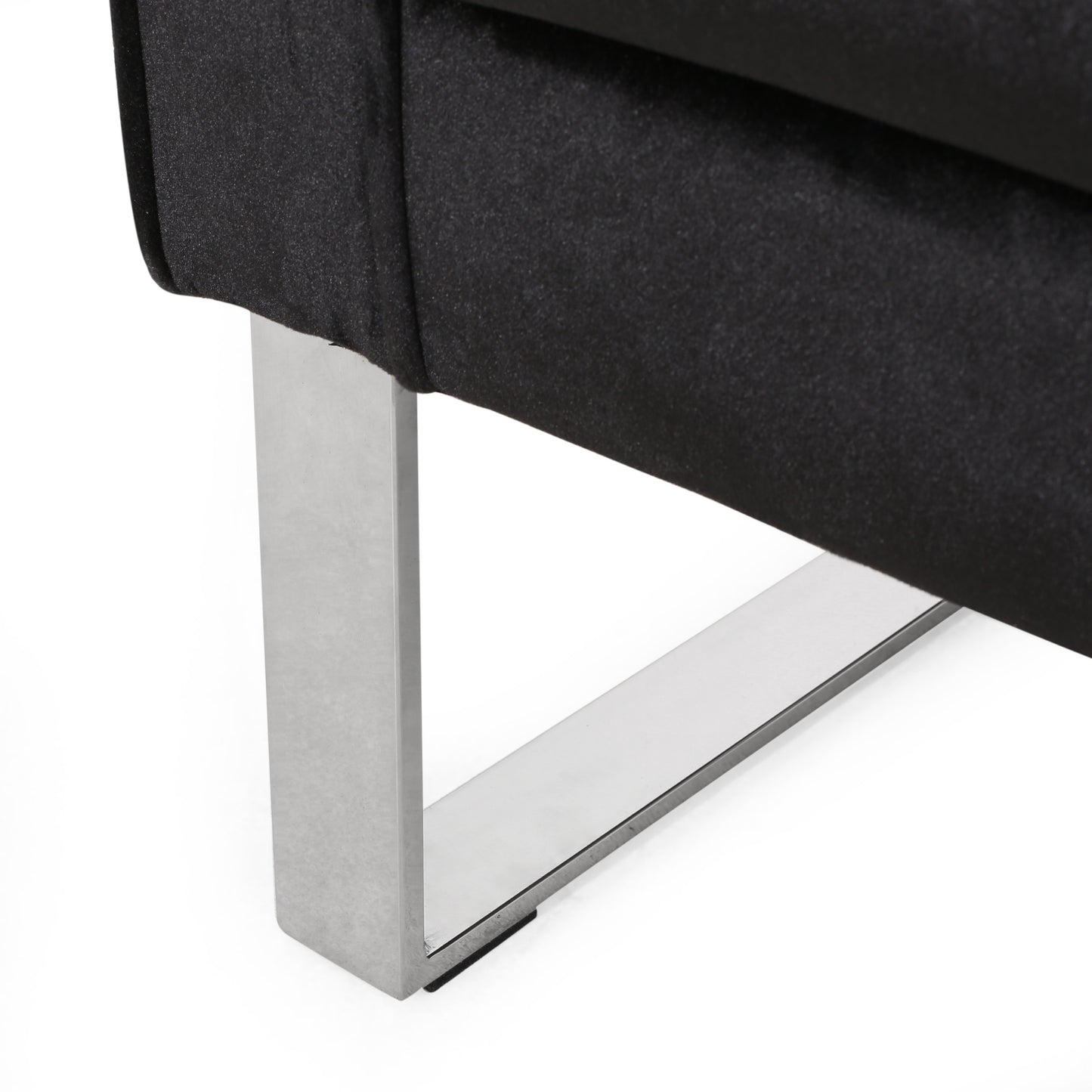 Franklin™ - Modern Velvet Club Chair with Geometric Design and Silver Accents