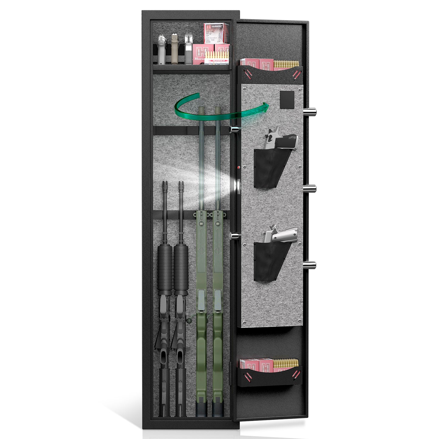 SecureGuard™ - 3-4 Gun Safe for Rifles and Pistols with Quick Access Fingerprint Lock