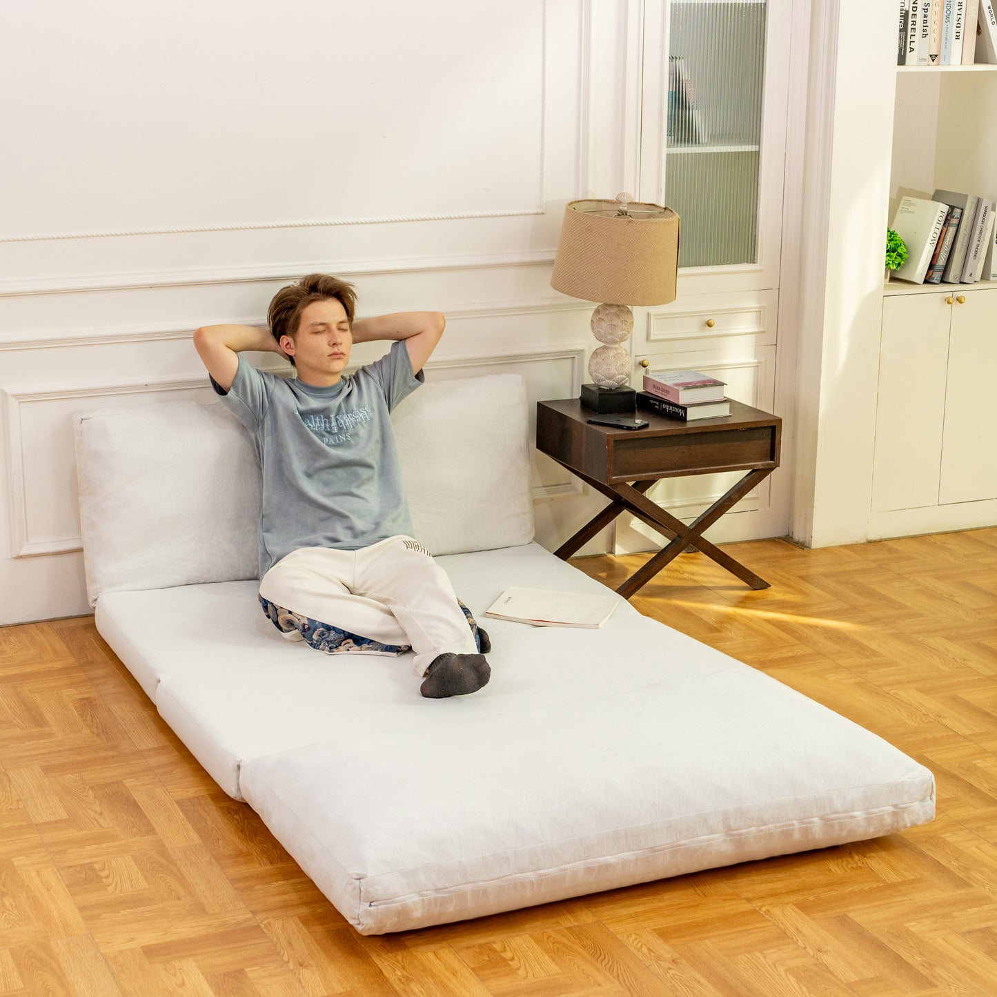 Vimora™ - Large Folding Mattress Sofa Bean Bag Bed with Removable Faux Fur Cover