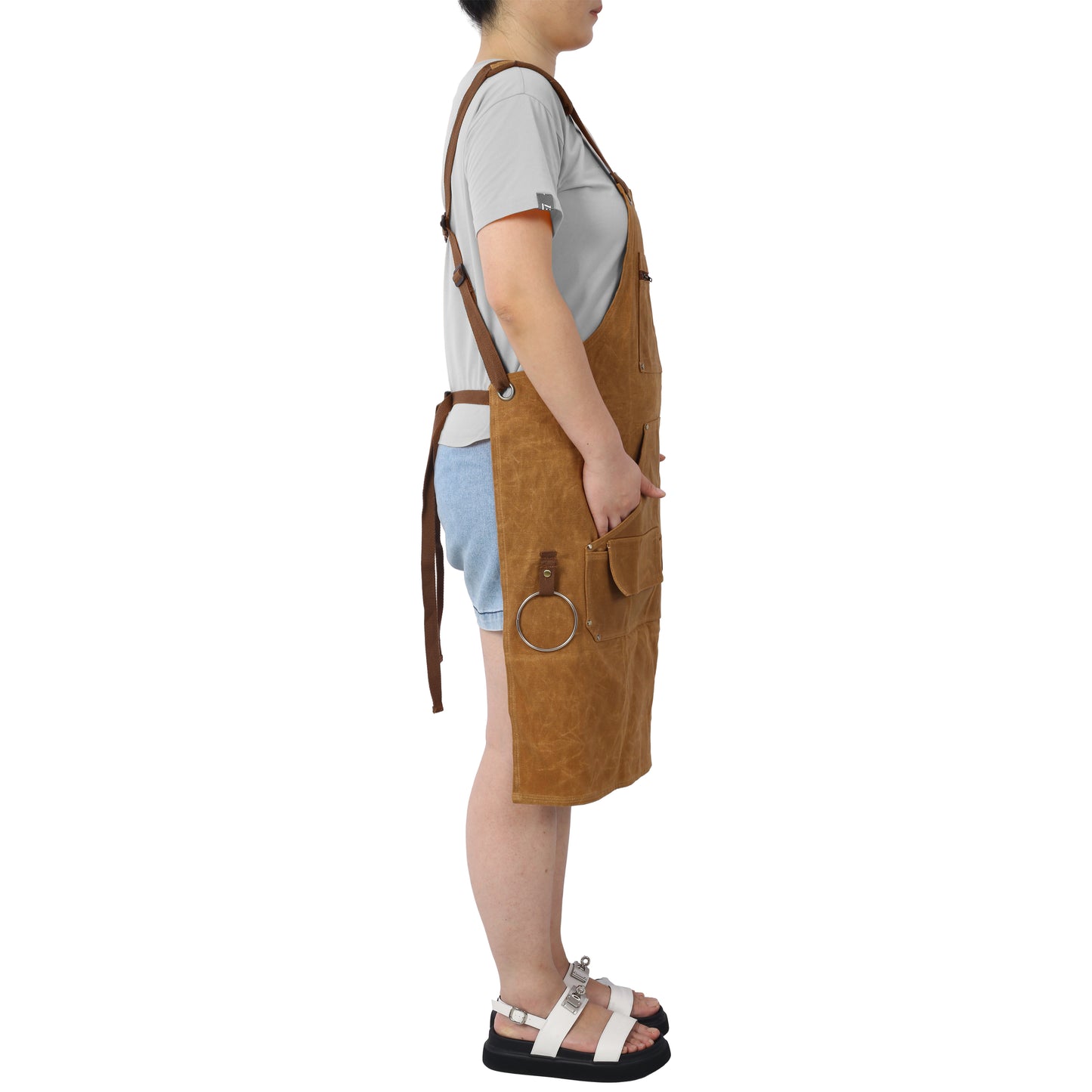Vimora™ - Heavy-Duty Waxed Canvas Tool Apron, Fully Adjustable & Water-Resistant