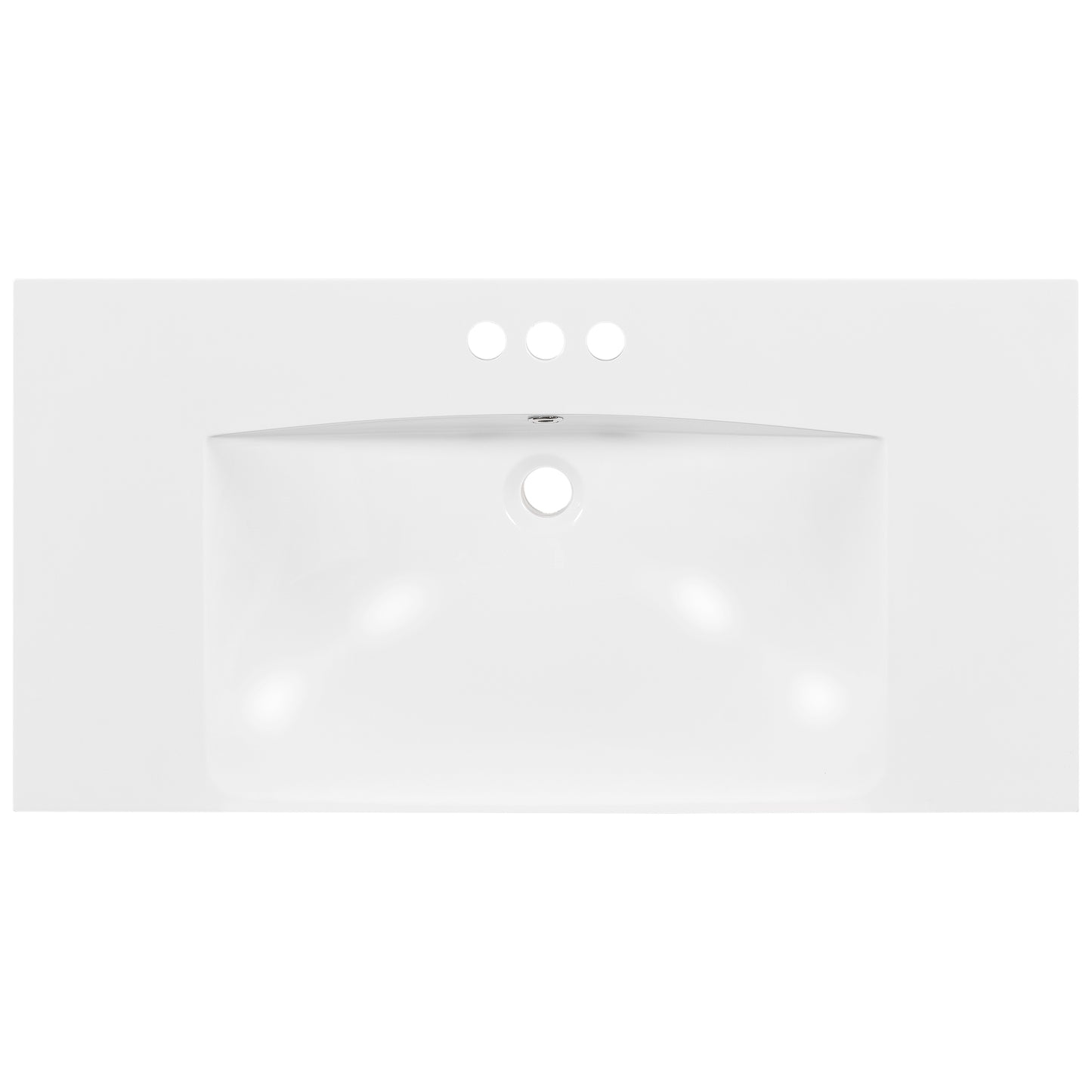 Vimora™ - 36" Single Bathroom Basin Sink, Resin Vanity Top with 3 Faucet Holes