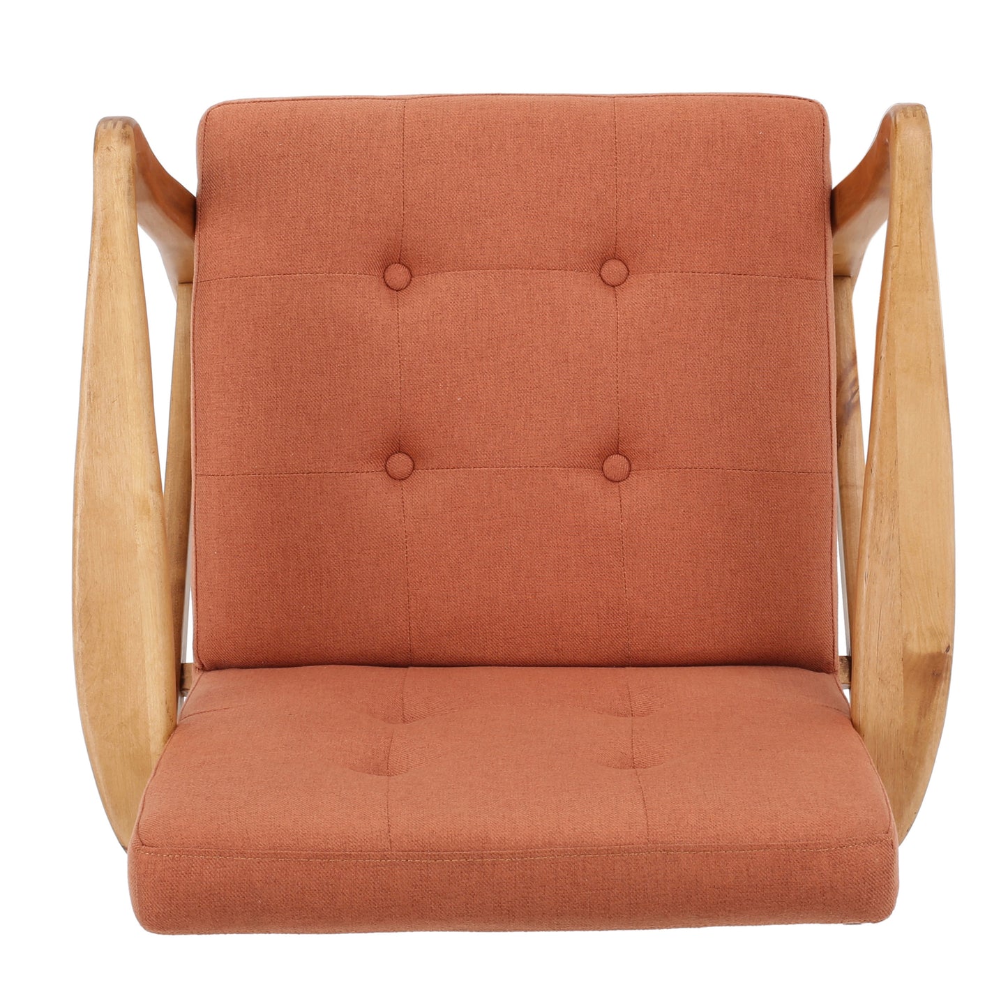 Vimora™ - Stylish Orange Club Chair with Plush Button Tufting
