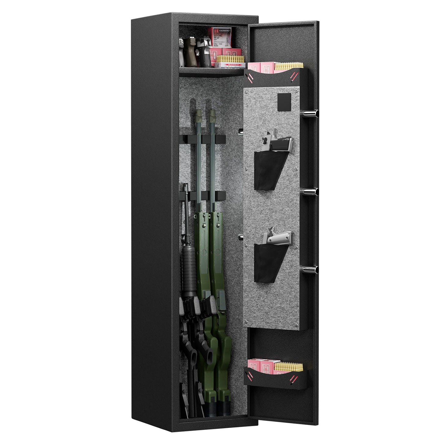 SecureGuard™ - 3-4 Gun Safe for Rifles and Pistols with Quick Access Fingerprint Lock