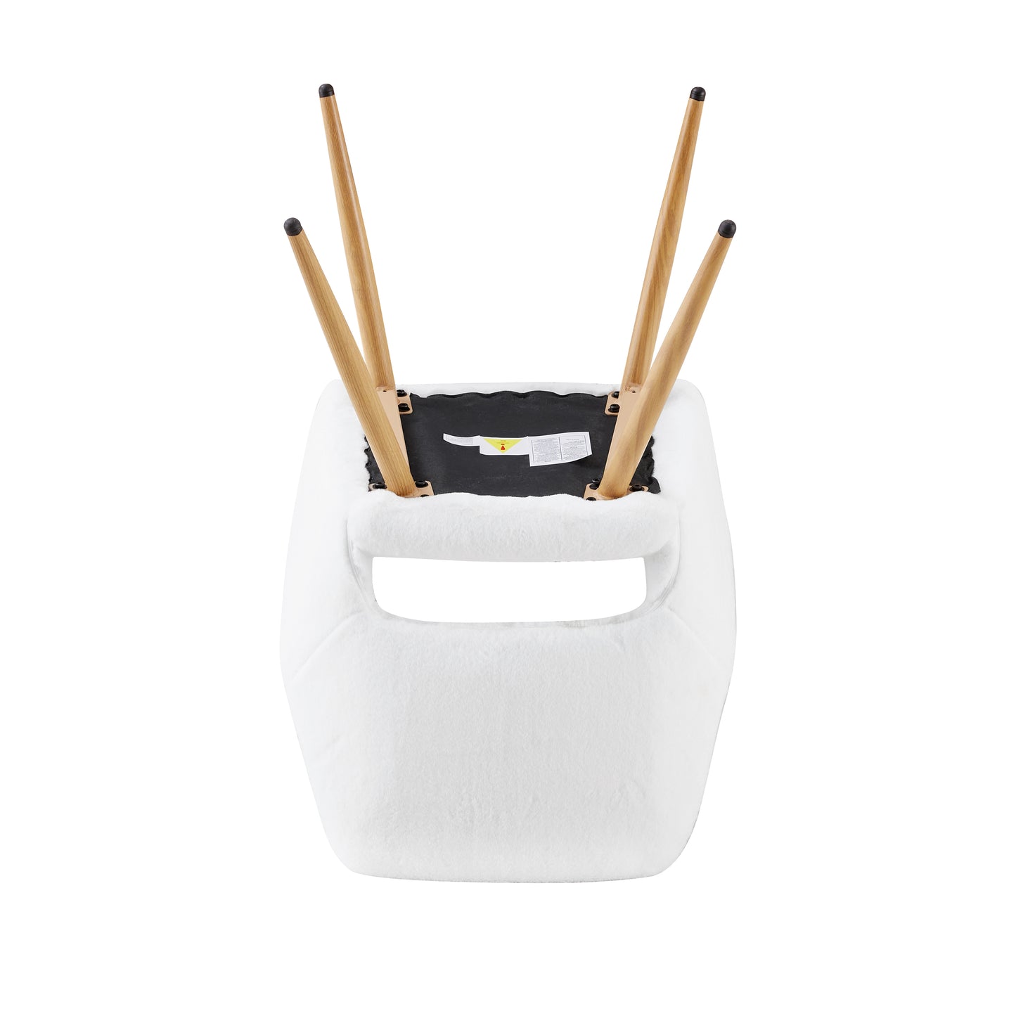 Vimora™ - Soft Fabric Dining Chair in Matte White