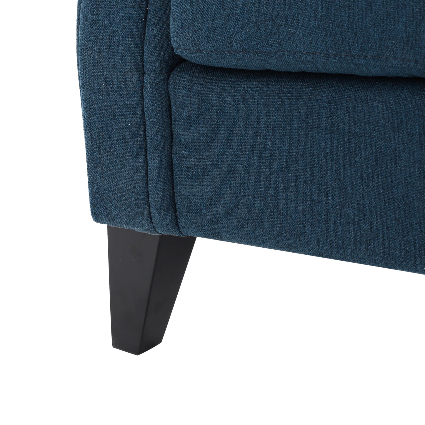 Vimora™ - Springfield Tufted Navy Blue Fabric Club Chair with Nailhead Trim and Cushion