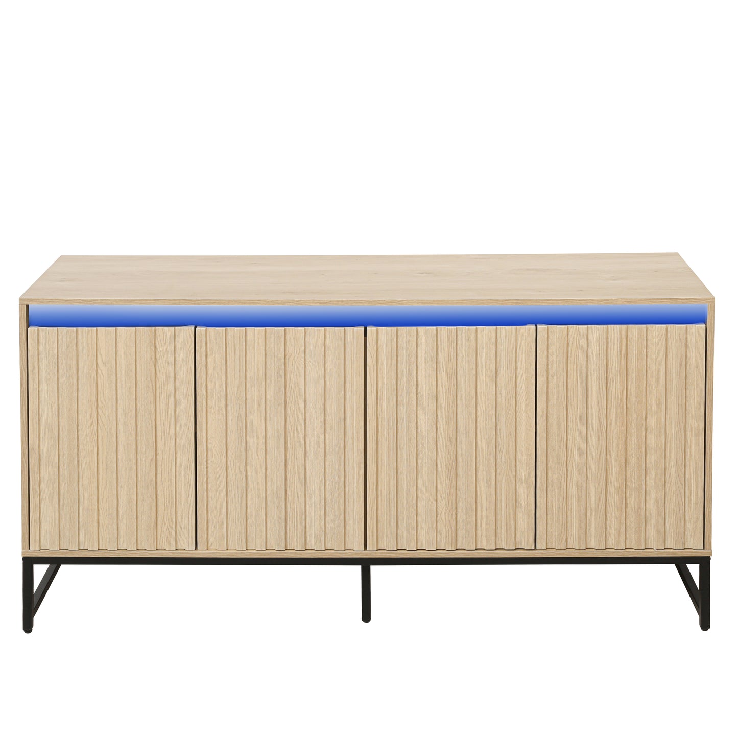 Vimora™ - Modern 4-Door LED Sideboard with Adjustable Shelves
