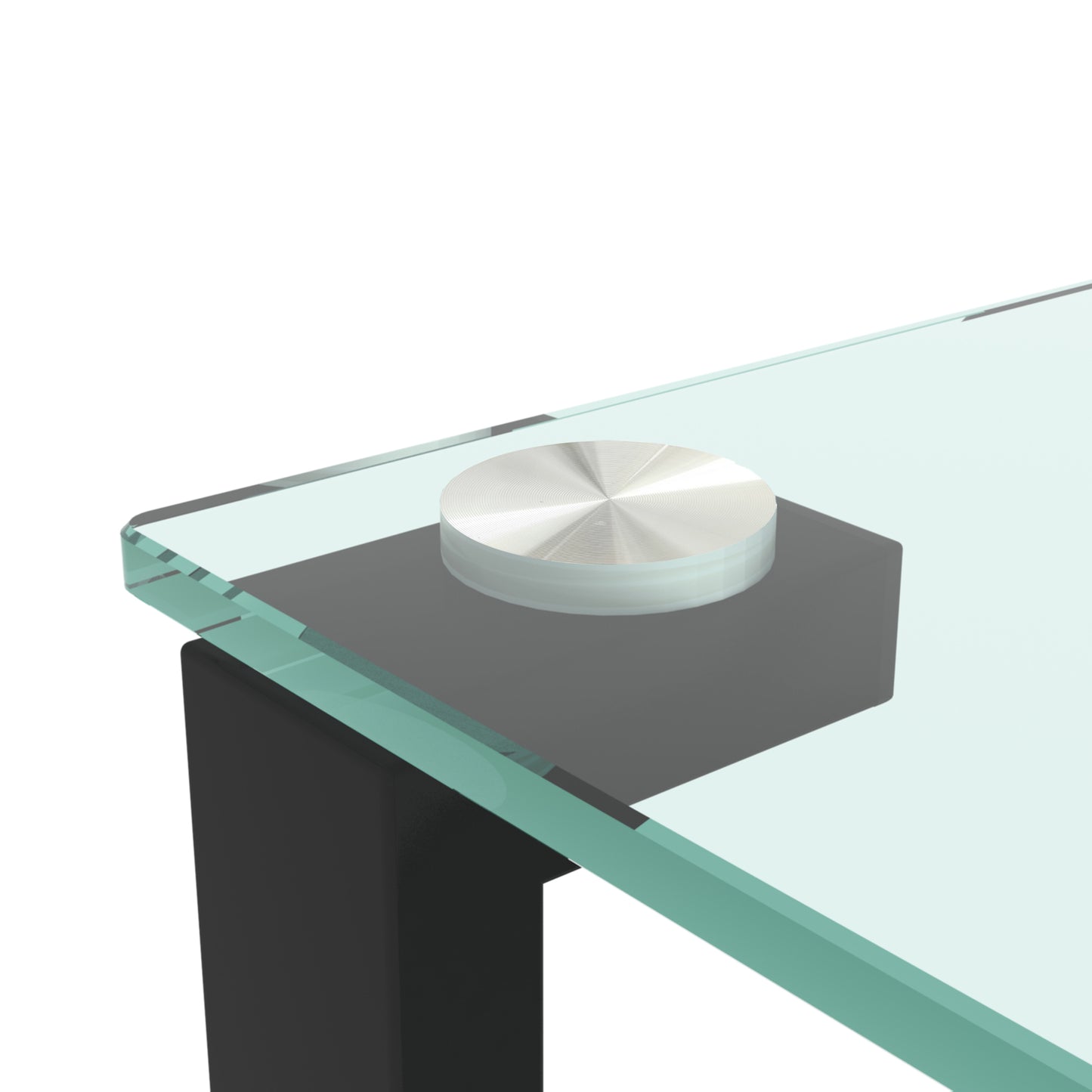 Ava™️ - Black Glass Two-Layer Round Tea Table for Living Room & Bedroom