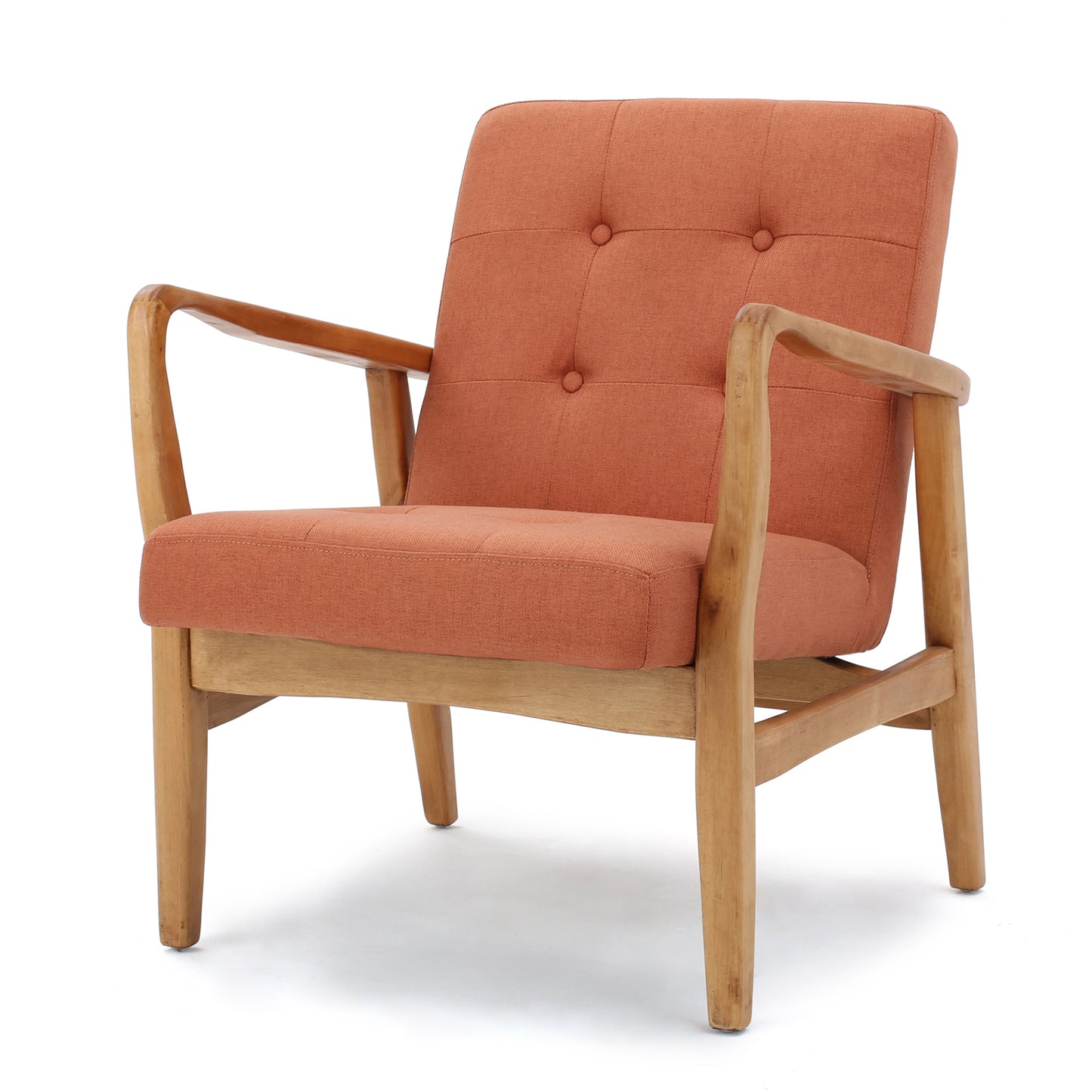 Vimora™ - Stylish Orange Club Chair with Plush Button Tufting