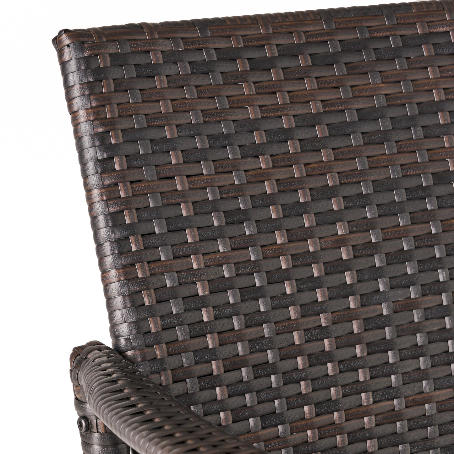 LITTLETON™ - Modern Outdoor Barstool Set with Faux Rattan and Iron Frame