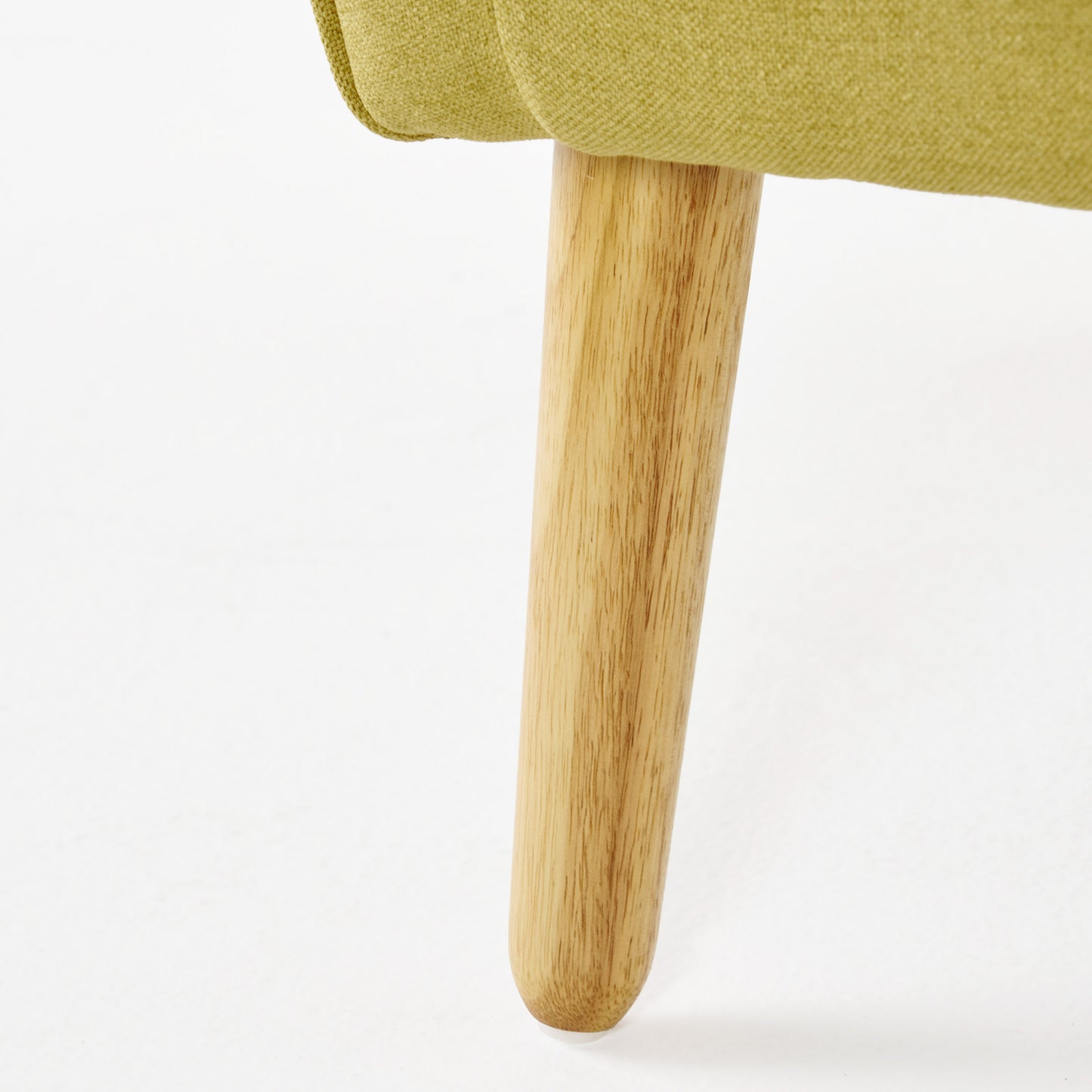 Vimora™ - Yellow Mid-Century Modern Arm Chair with Tufted Back and Birch Wood Legs