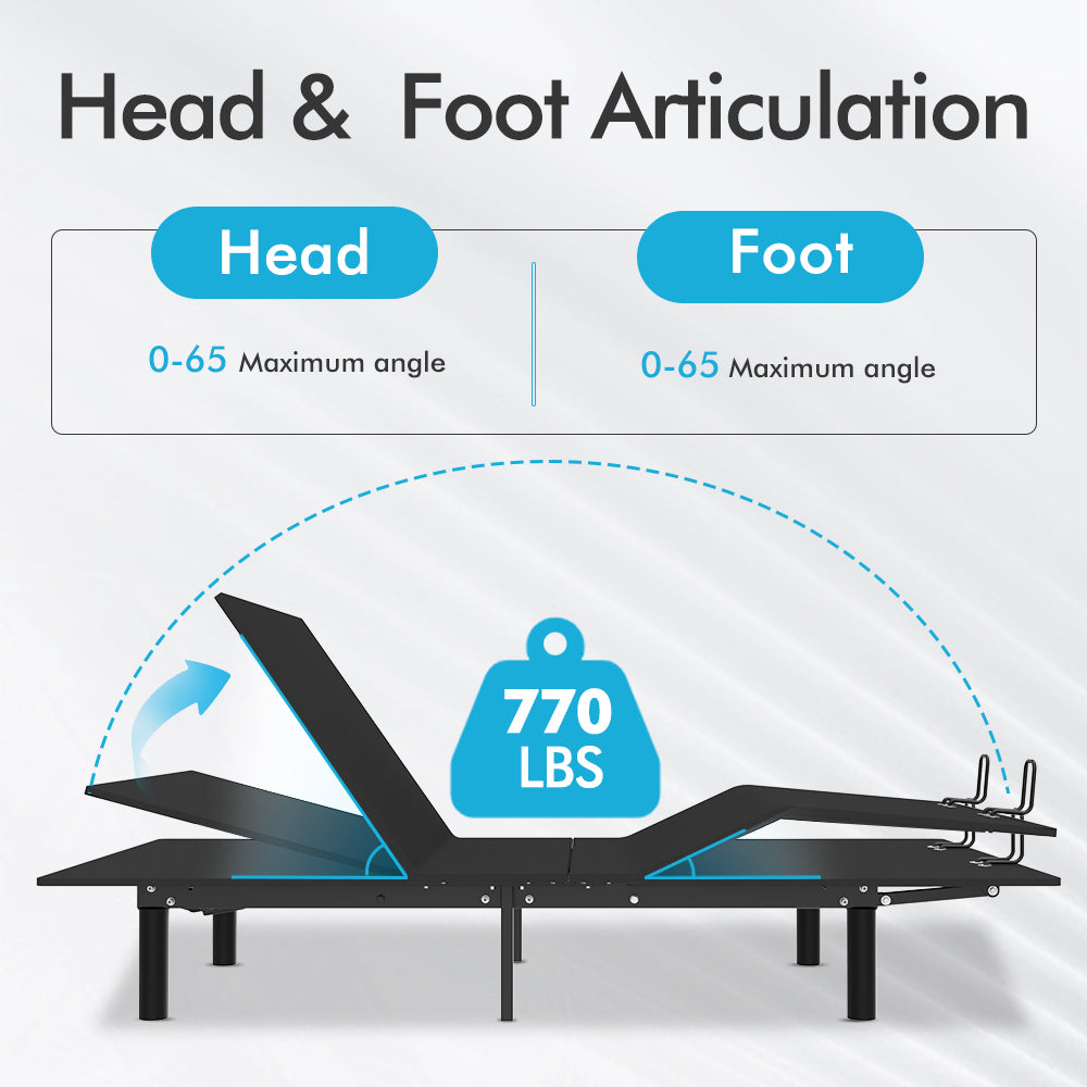 Vimora™ - Adjustable Twin XL Bed Frame with Wireless Remote, Zero Gravity & Underbed Lighting