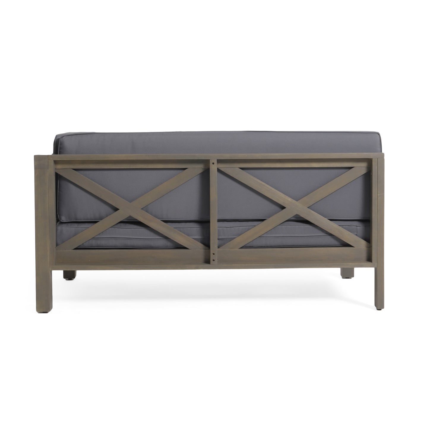 Vimora™ - Right Corner Bench in Dark Grey with Water-Resistant Cushions