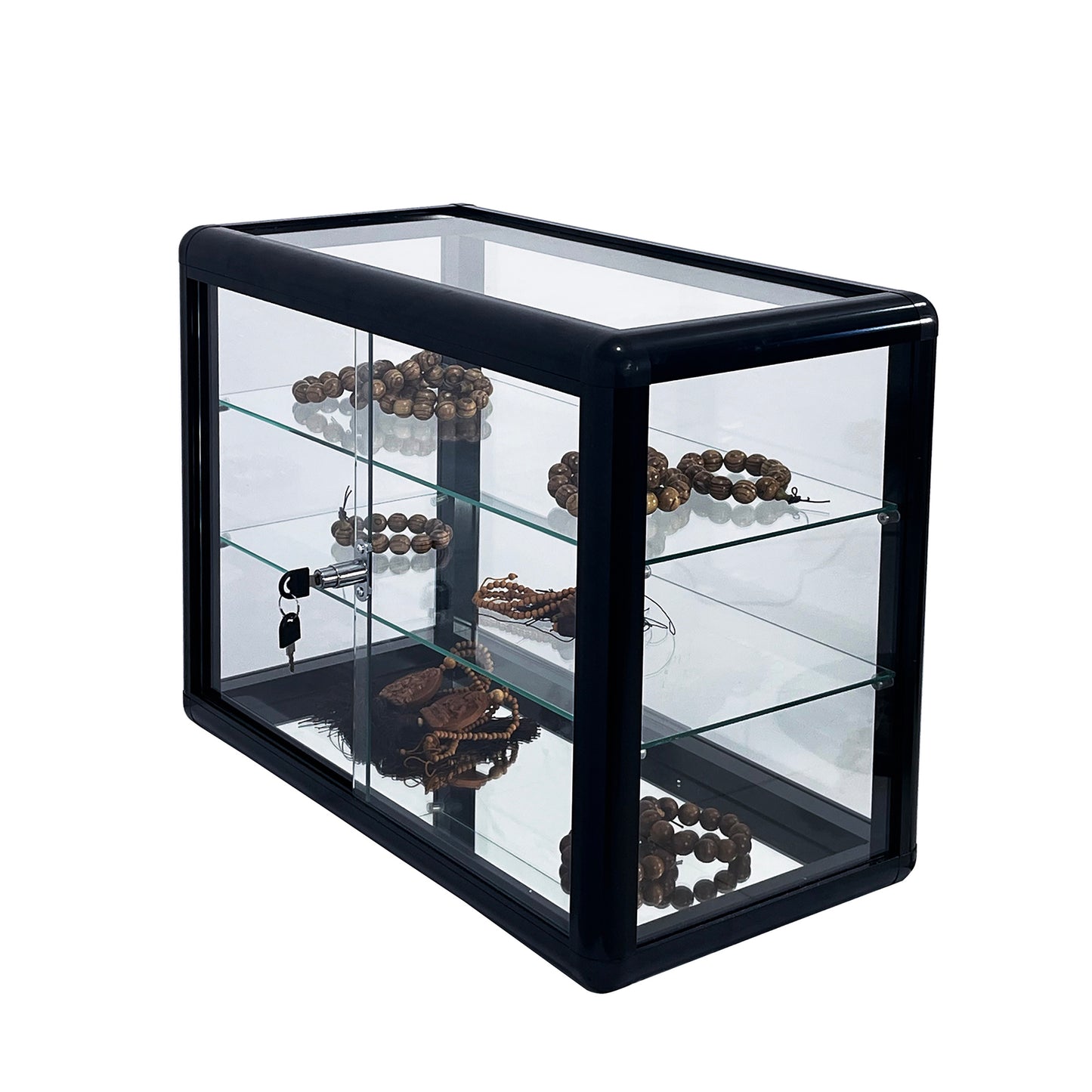 Vimora™ - Tempered Glass Countertop Display Cabinet with Lock & Sliding Door