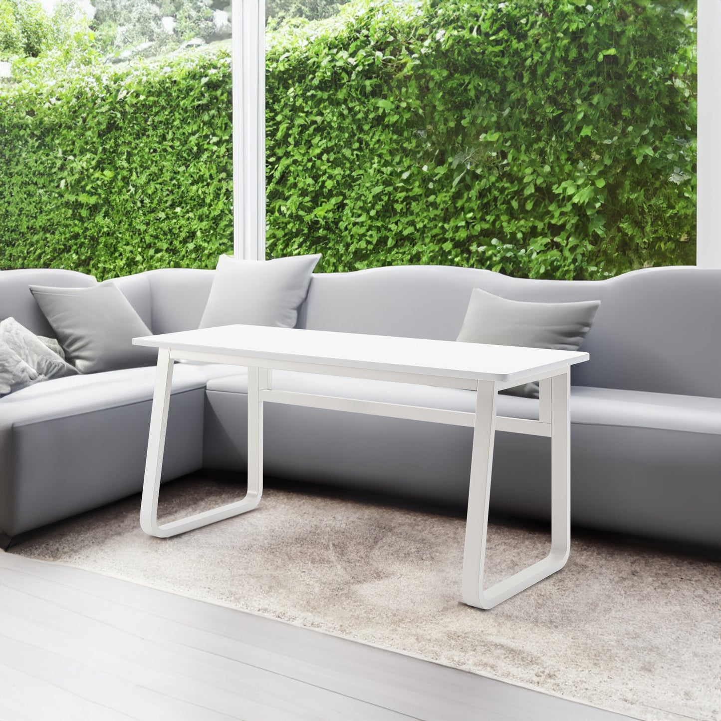 Vimora™ - 47.2 Inch White Modern Computer Desk for Home, Office, & Students