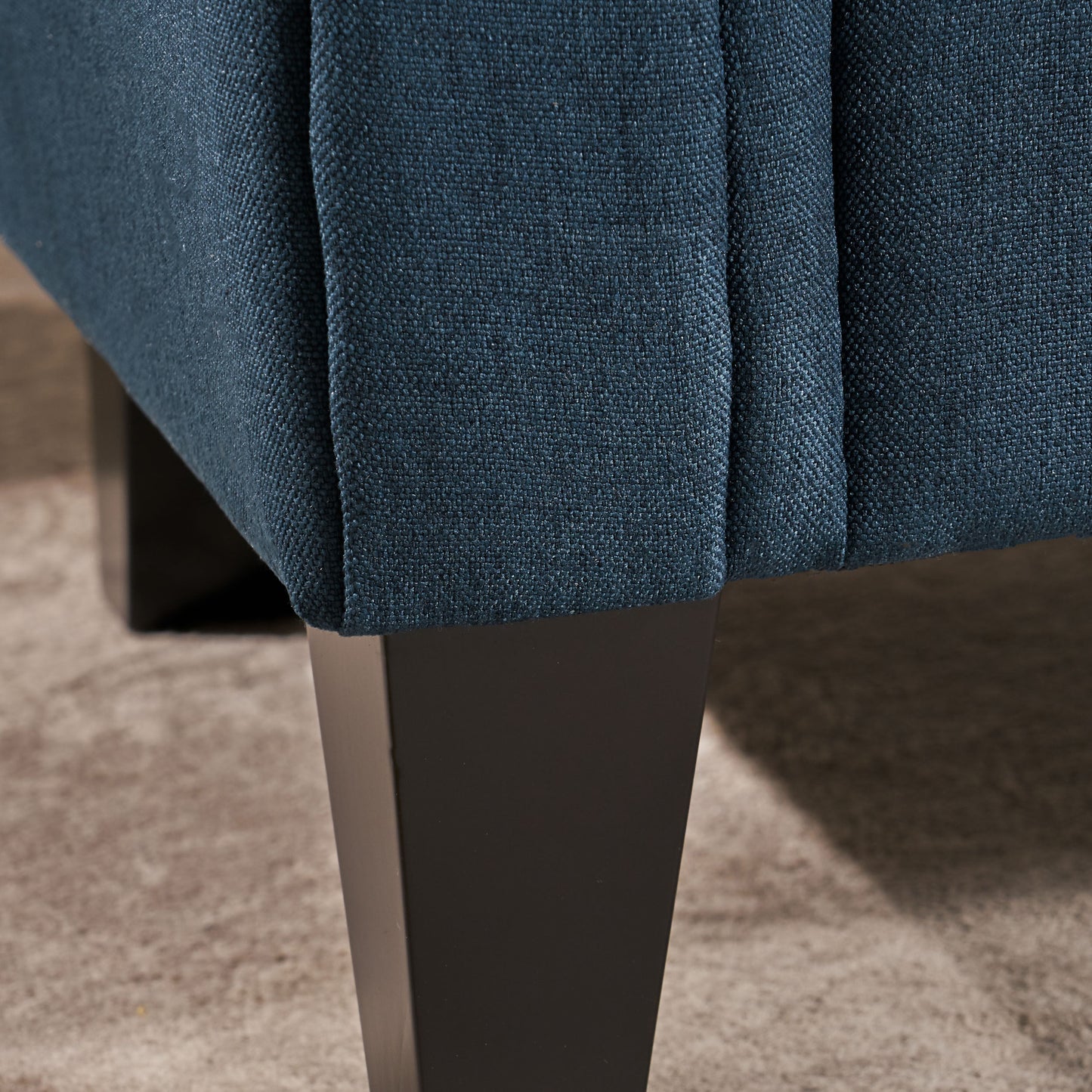 Vimora™ - Springfield Tufted Navy Blue Fabric Club Chair with Nailhead Trim and Cushion