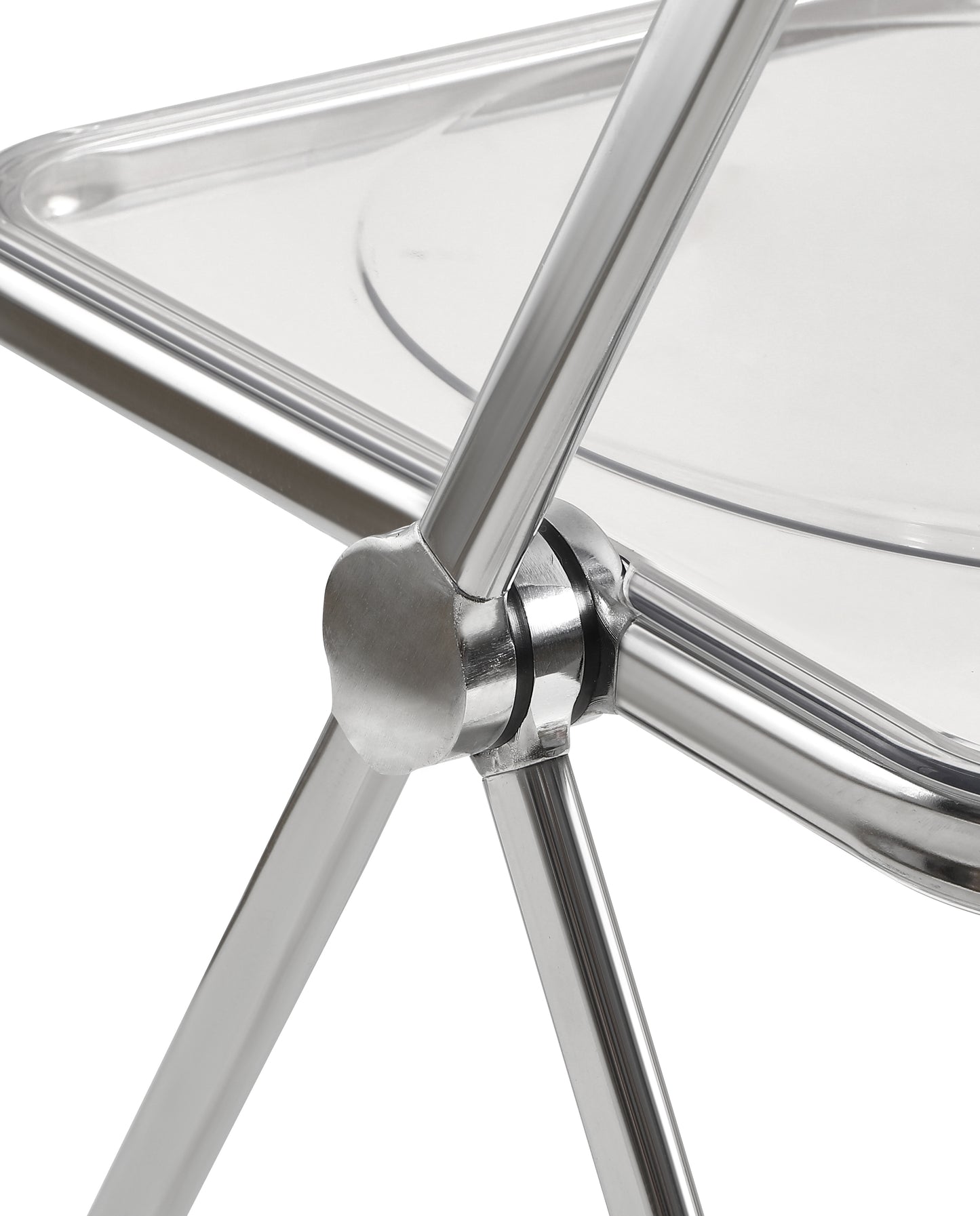 Vimora™ - Stackable Transparent Folding Chair with Chrome Frame