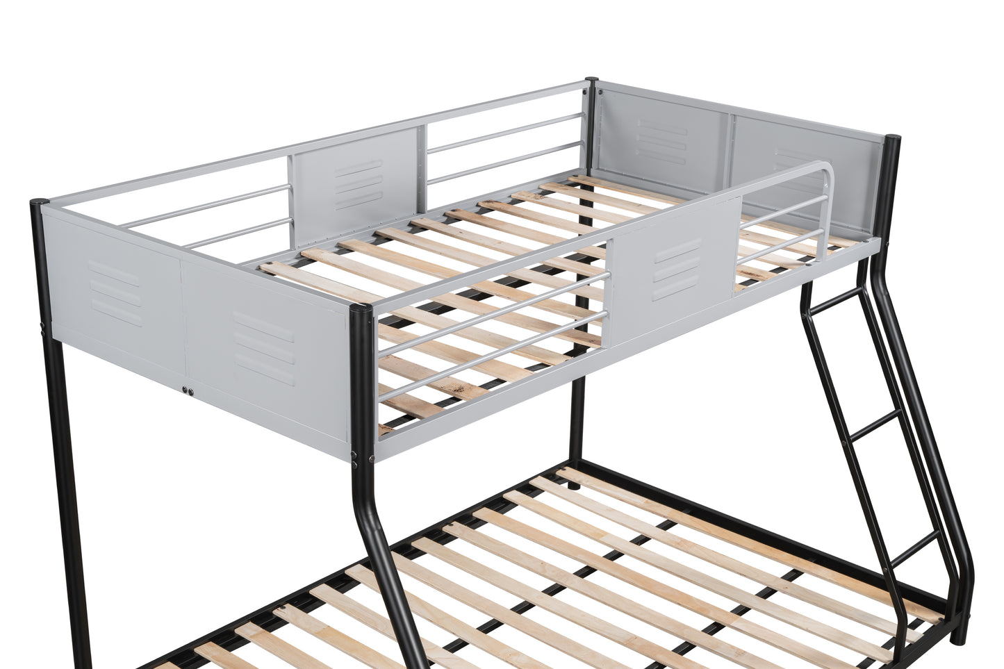 Vimora™ - Heavy-Duty Twin Over Full Bunk Bed with Noise Reduction and Safety Guardrails