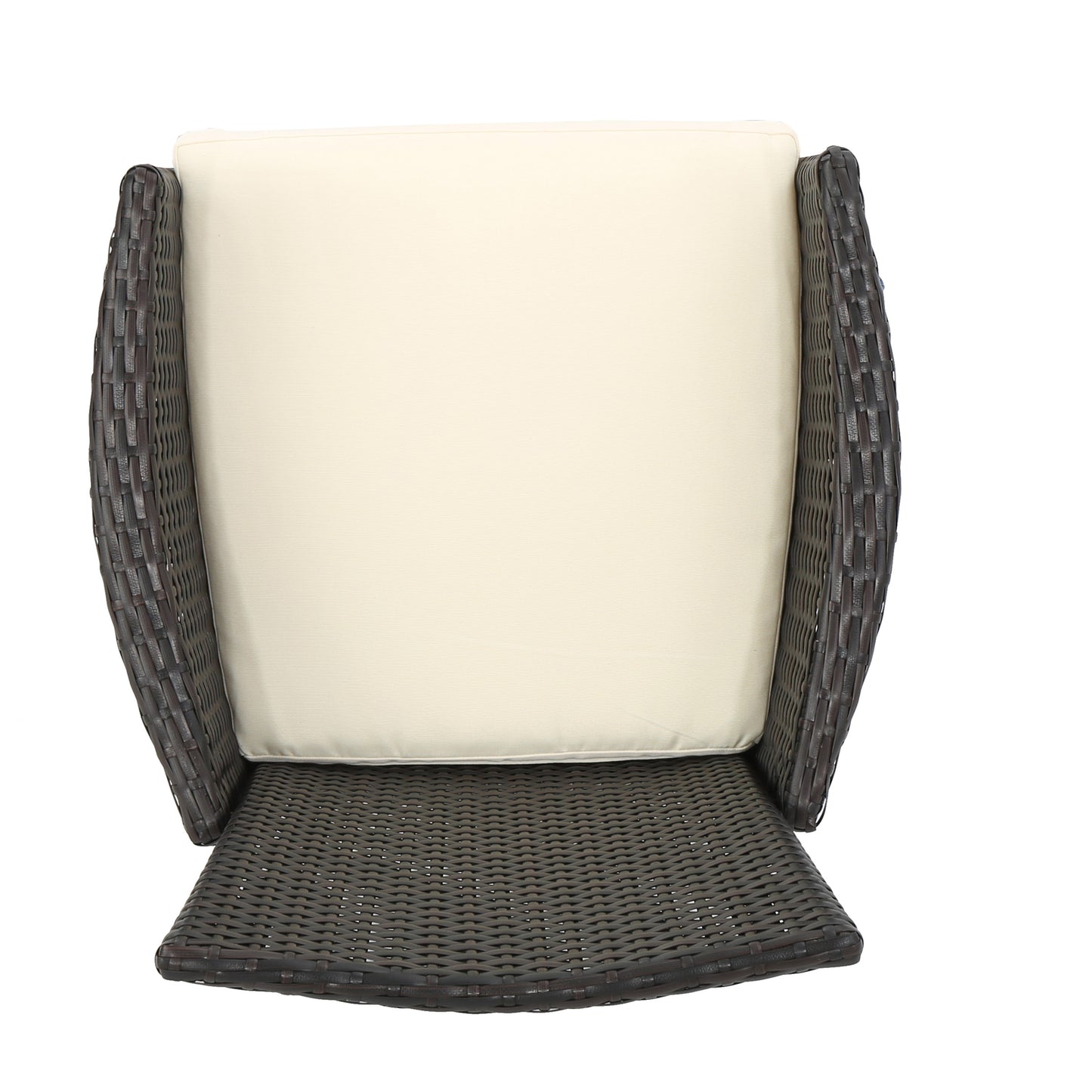 Vimora™ - Outdoor Brown PE Wicker Dining Chairs with Waterproof Cushions (Set of 2)