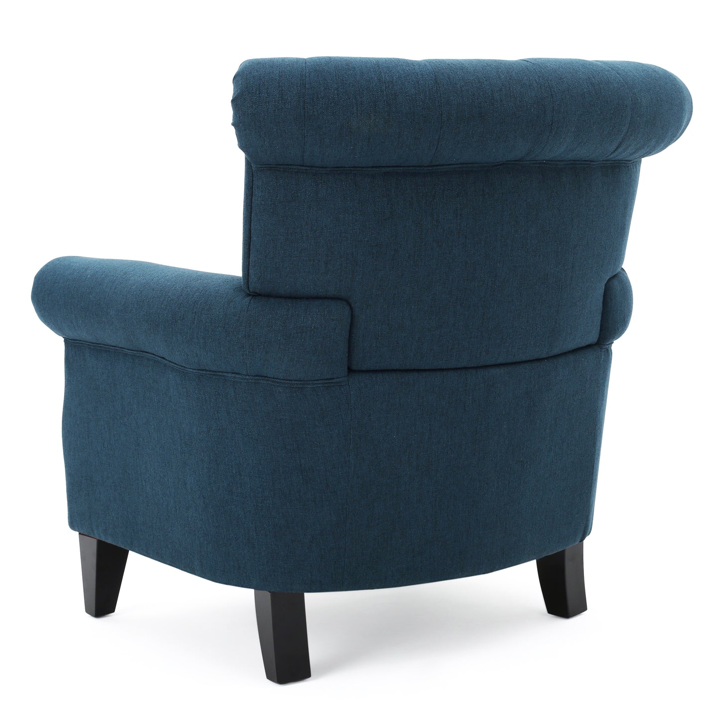 Vimora™ - Springfield Tufted Navy Blue Fabric Club Chair with Nailhead Trim and Cushion